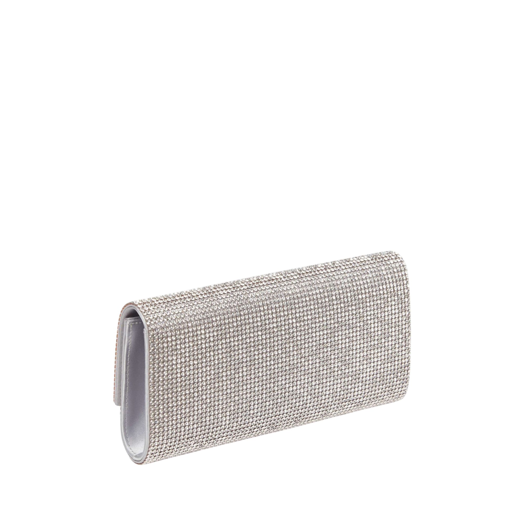 Perry Crystal Silver Clutch