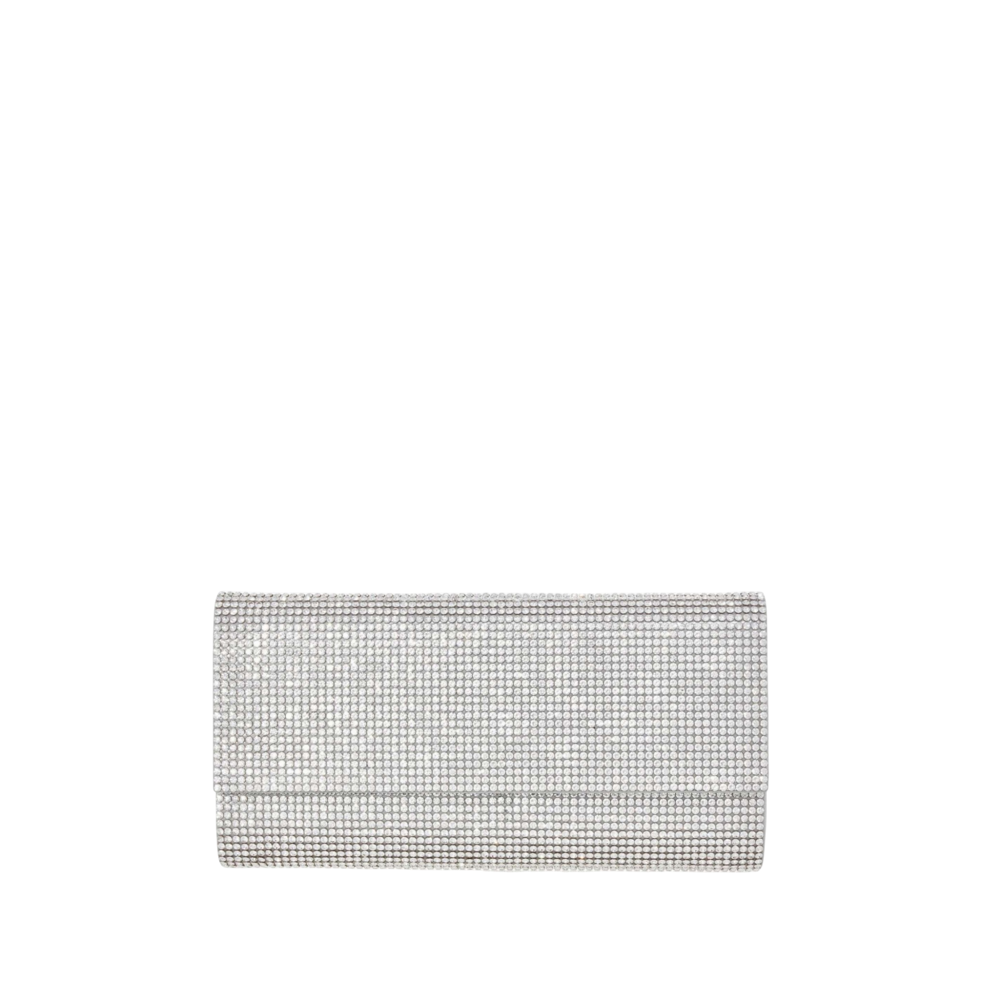 Perry Crystal Silver Clutch
