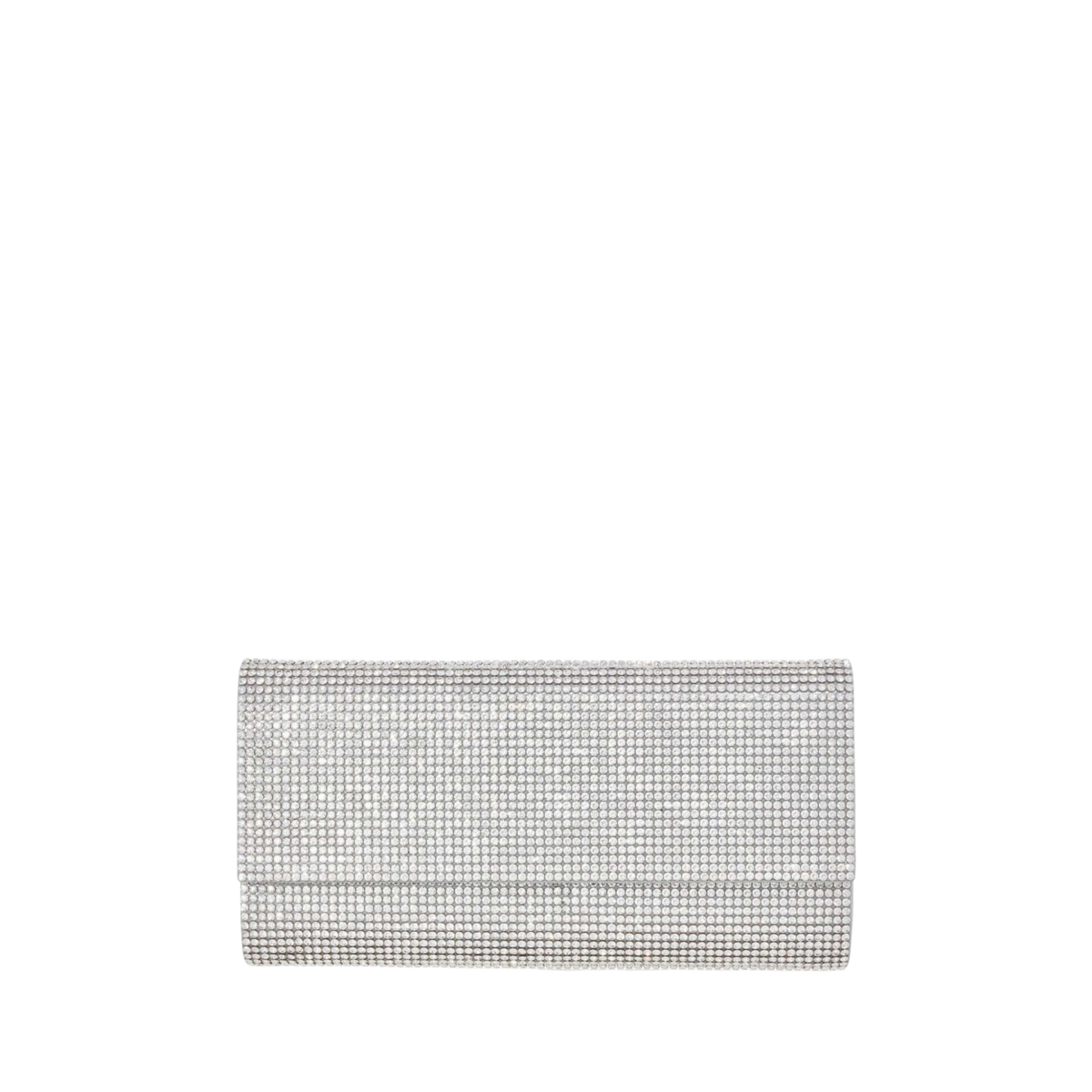 Perry Crystal Silver Clutch