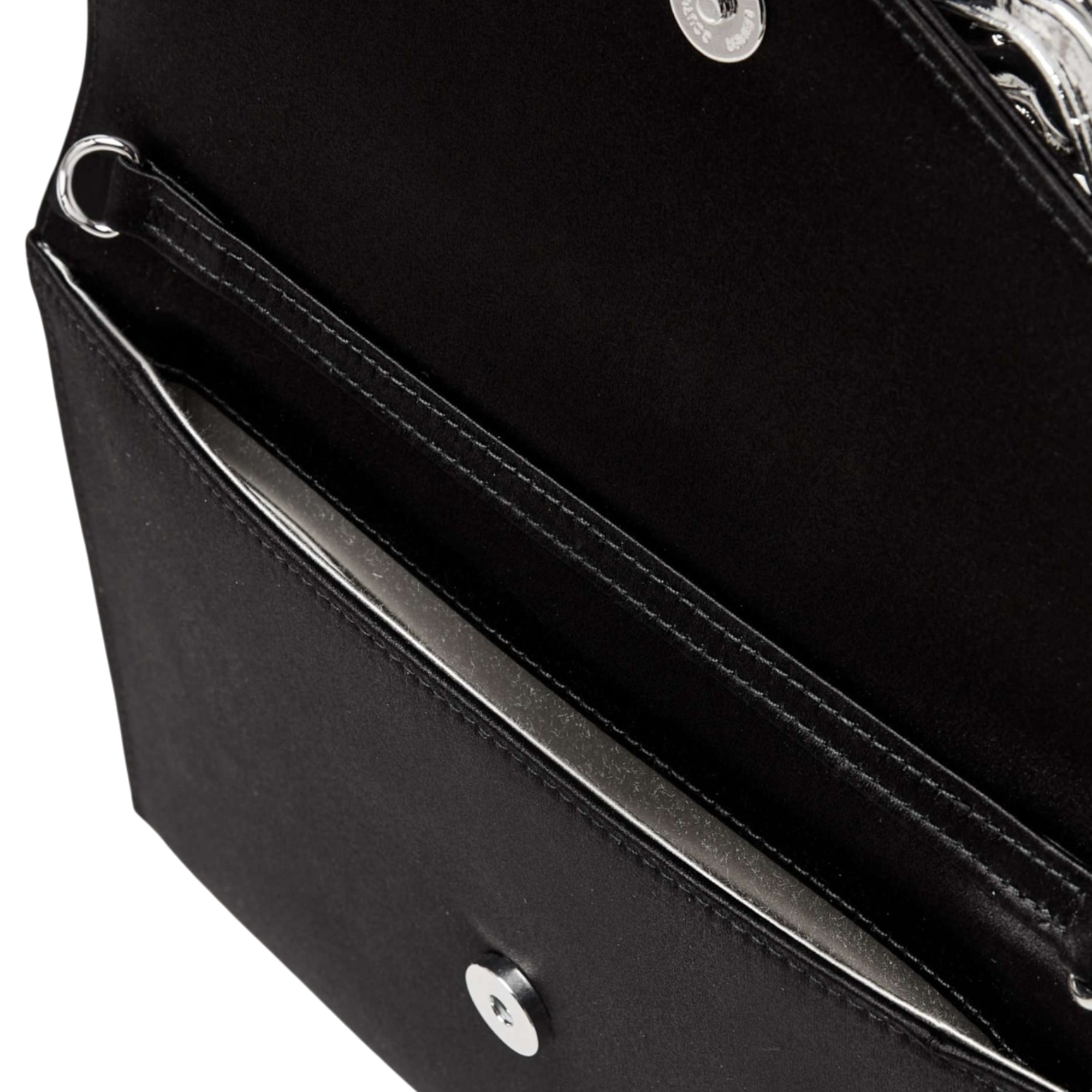 Satin Bow Envelope Black