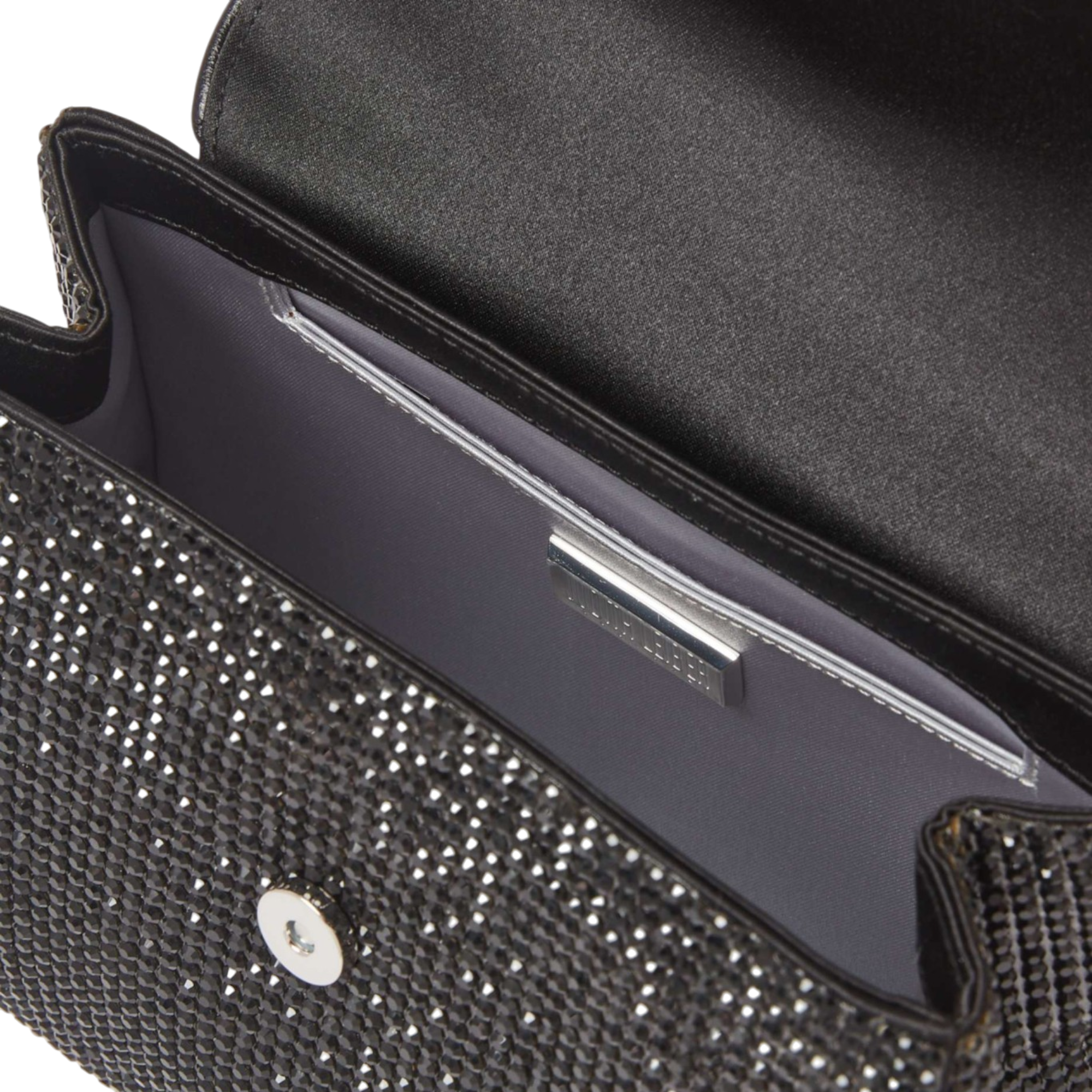 Crystal Bow Top Handle Black