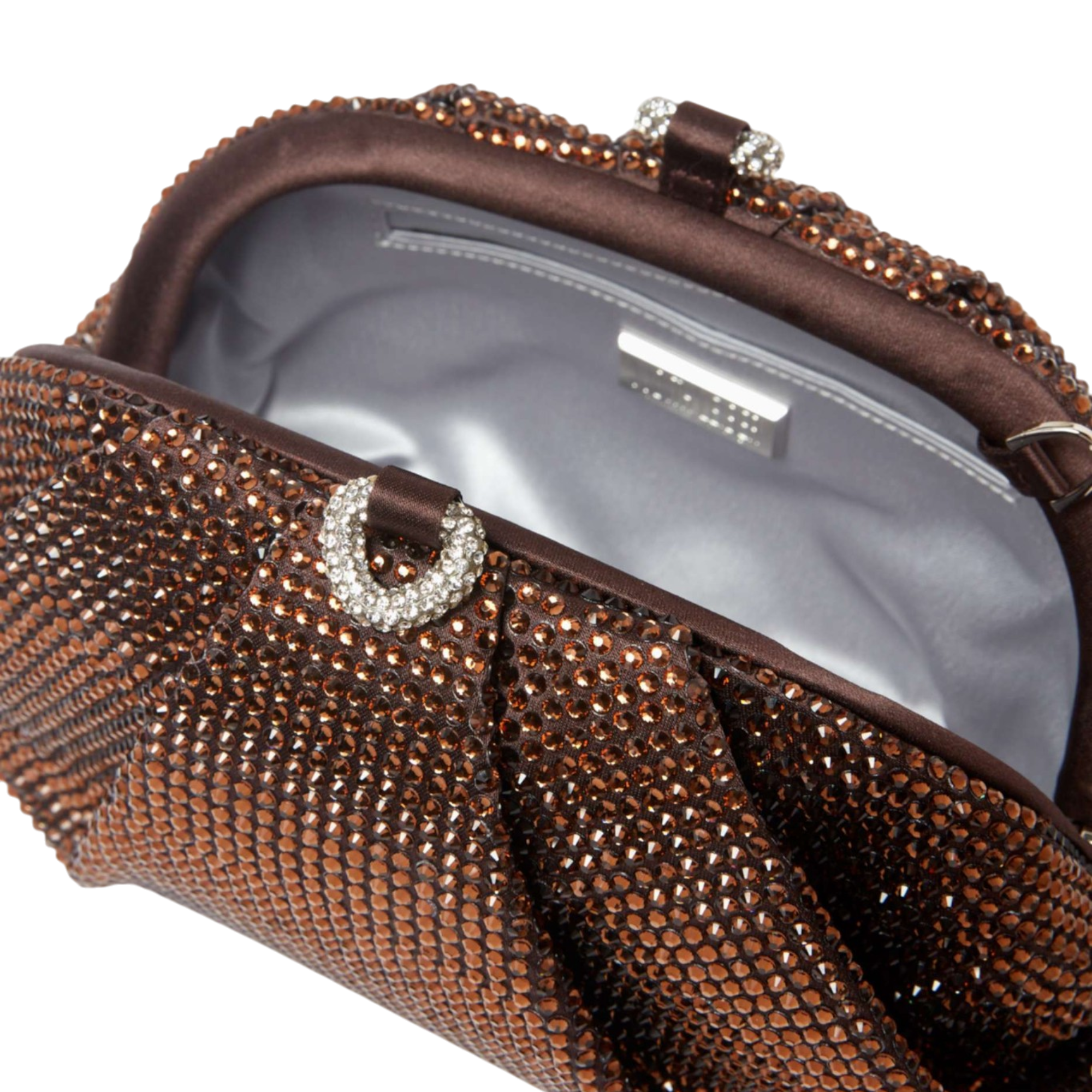 Gemma Crystal Chocolate Brown Evening Bag