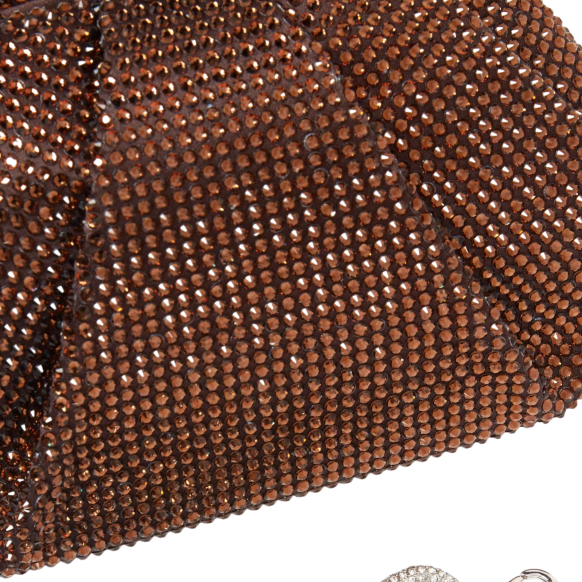 Gemma Crystal Chocolate Brown Evening Bag