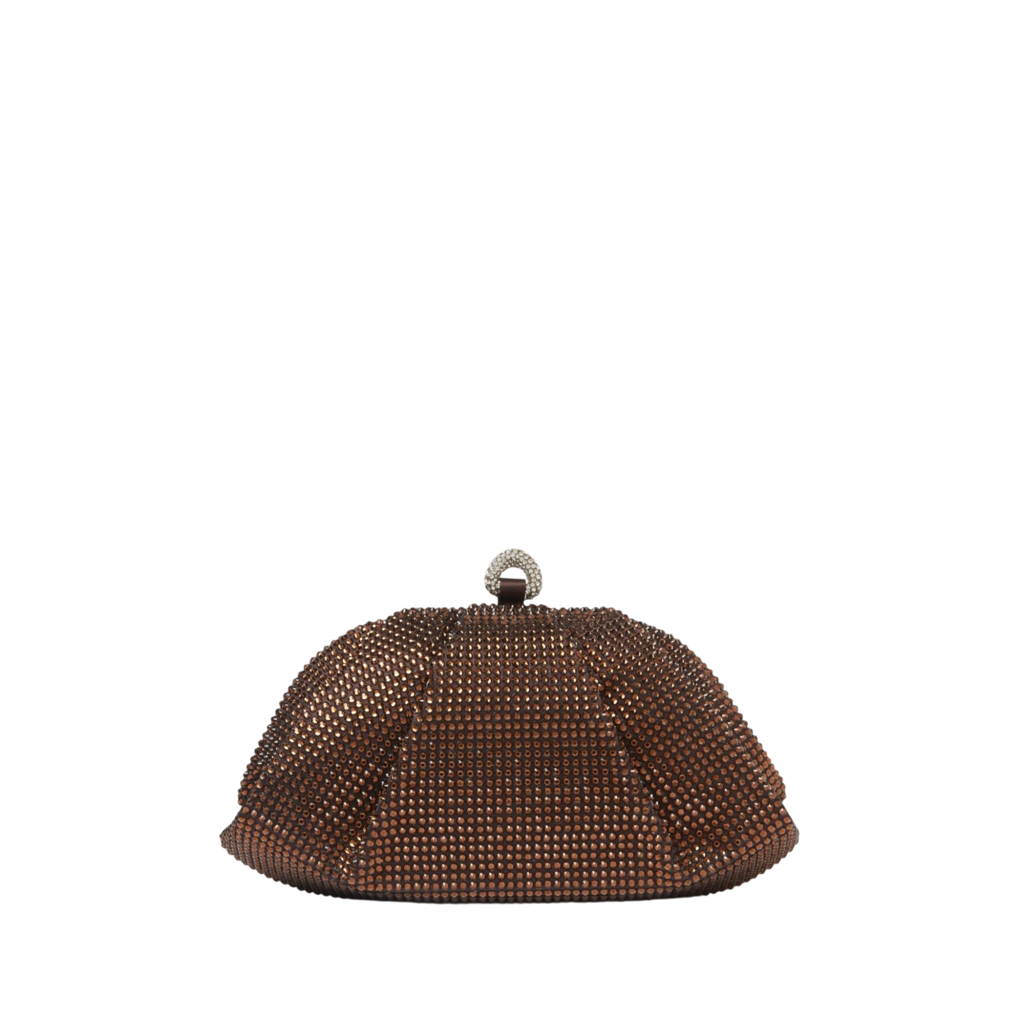 Gemma Crystal Chocolate Brown Evening Bag