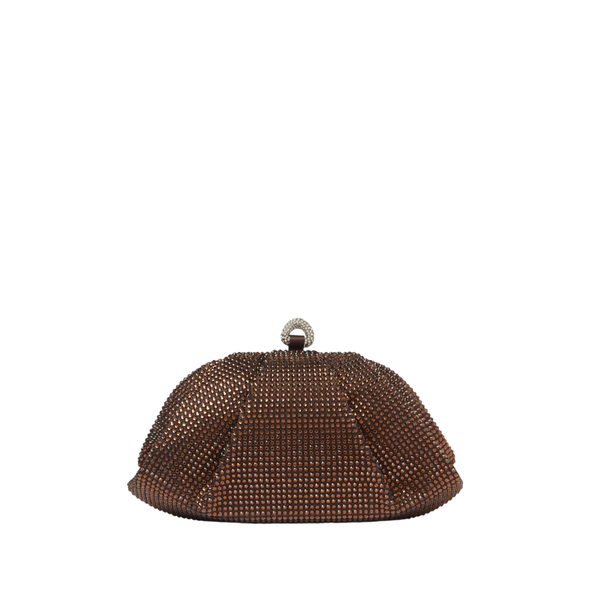 Gemma Crystal Chocolate Brown Evening Bag