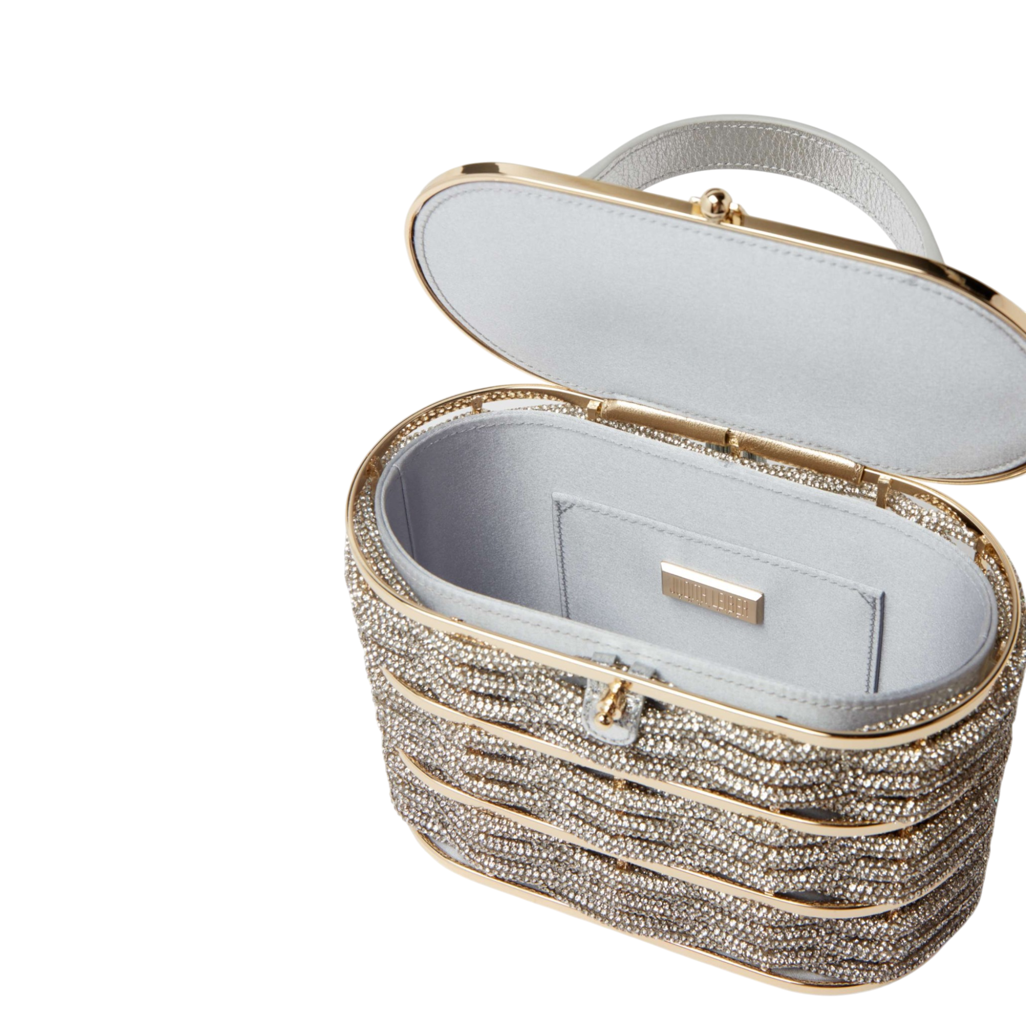 Willow Crystal Woven Top Handle Silver