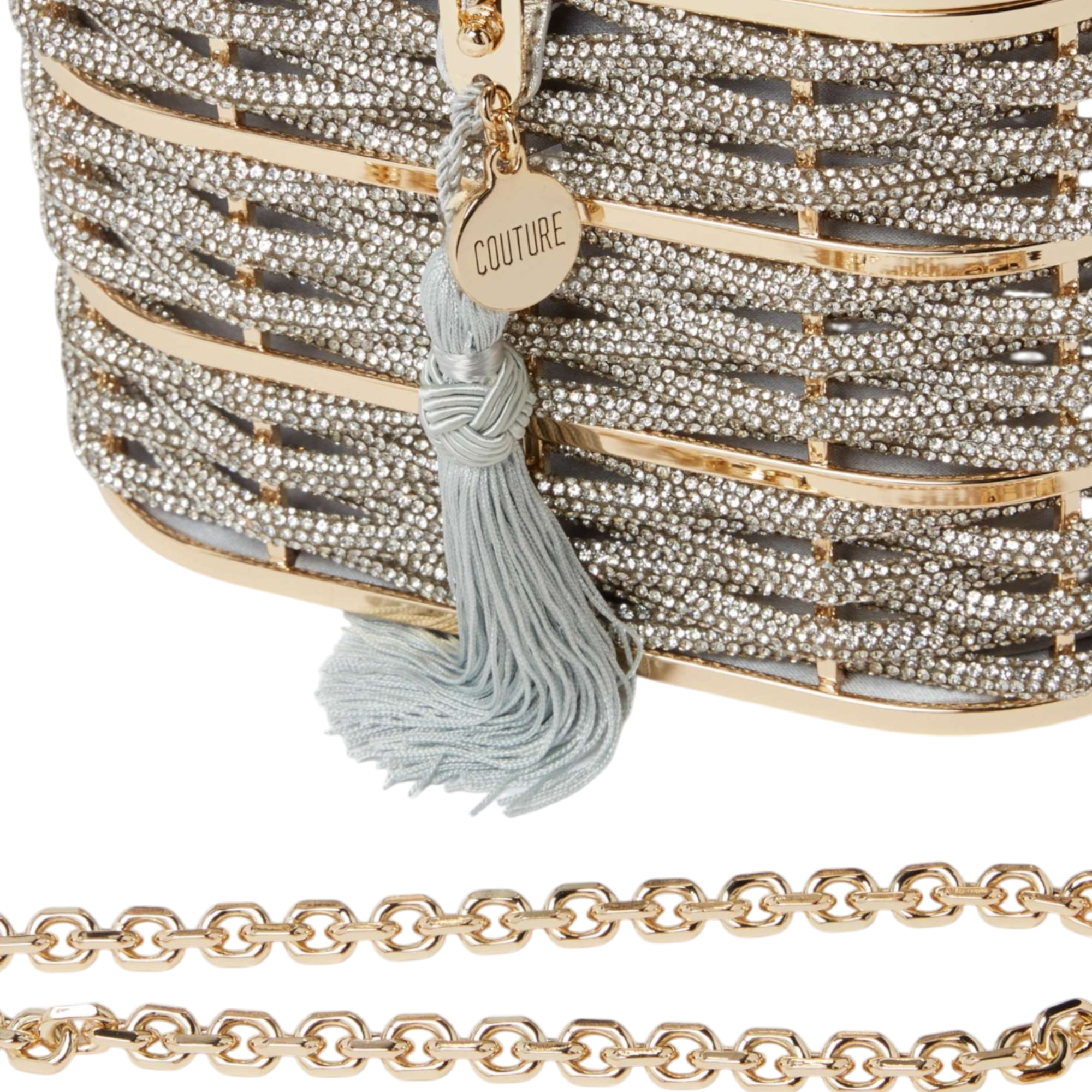 Willow Crystal Woven Top Handle Silver
