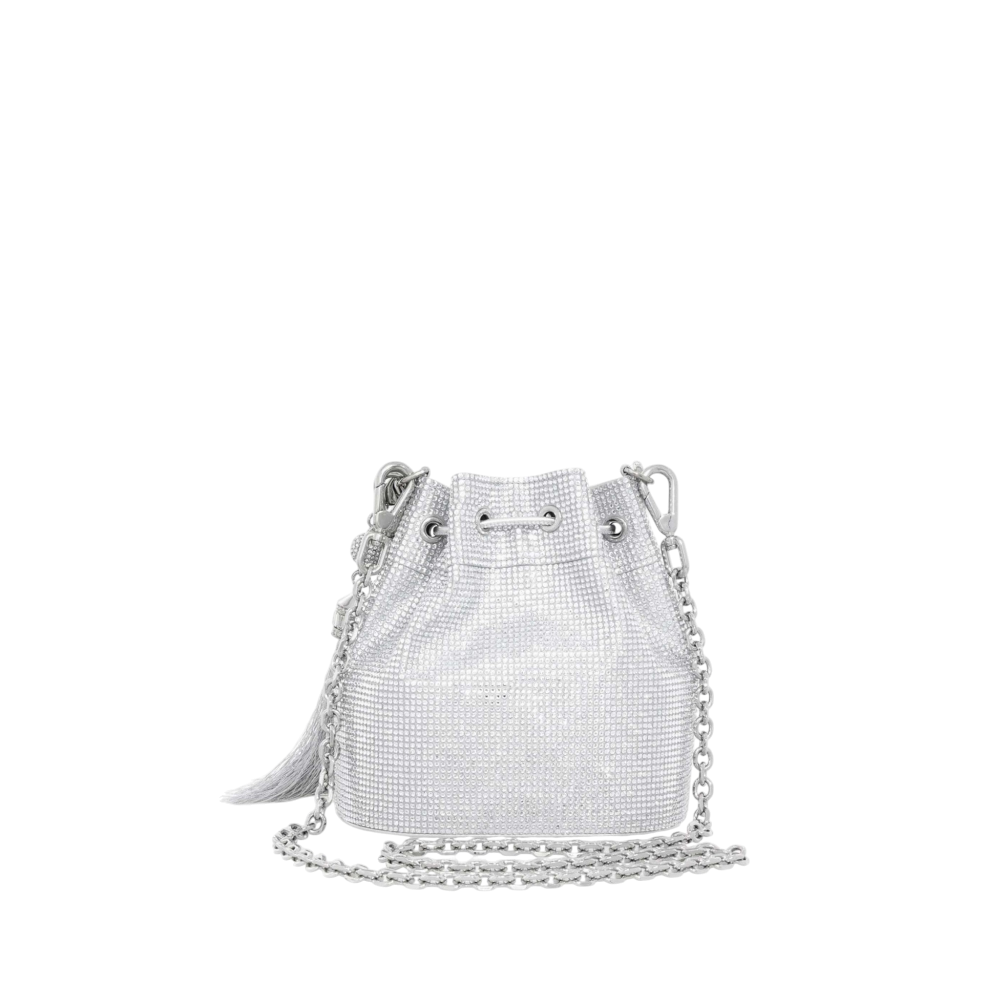 Piper Bucket Silver Drawstring Bag