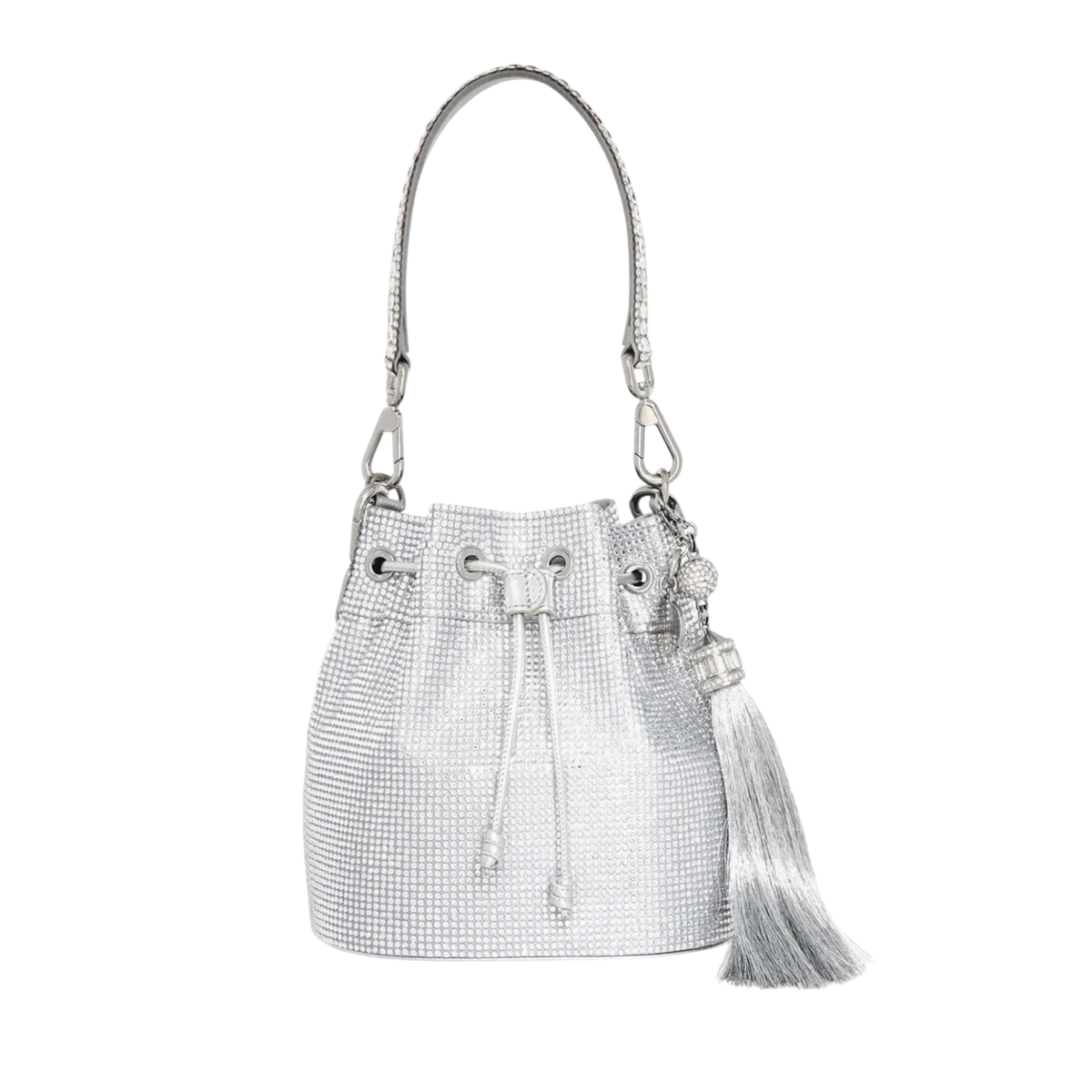 Piper Bucket Silver Drawstring Bag