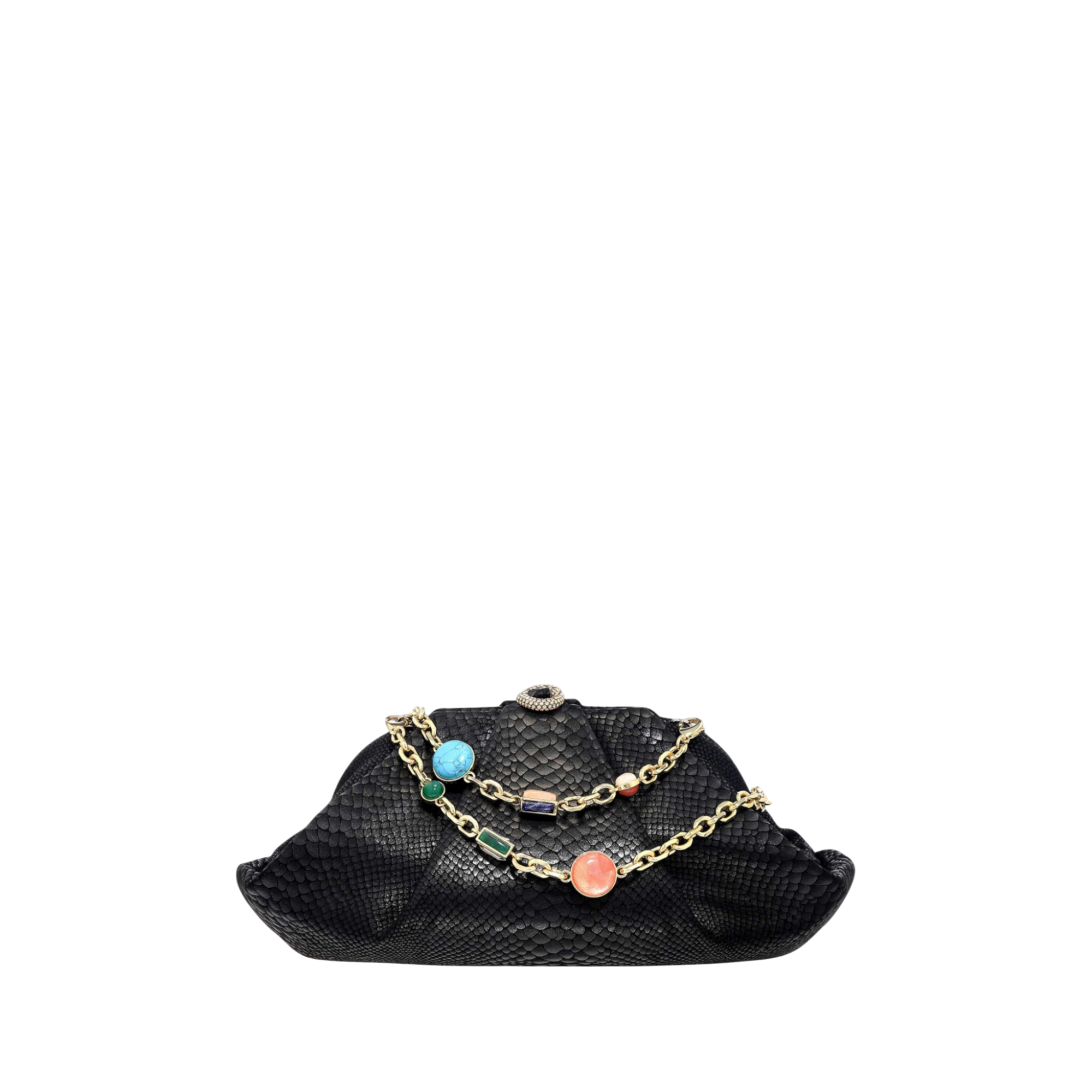 Grande Gemma Embossed Clutch