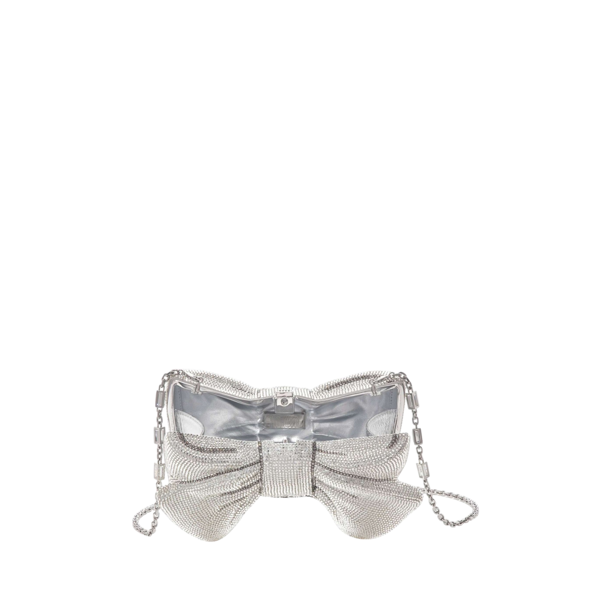Just For You Bow Silver Designer Handbag
