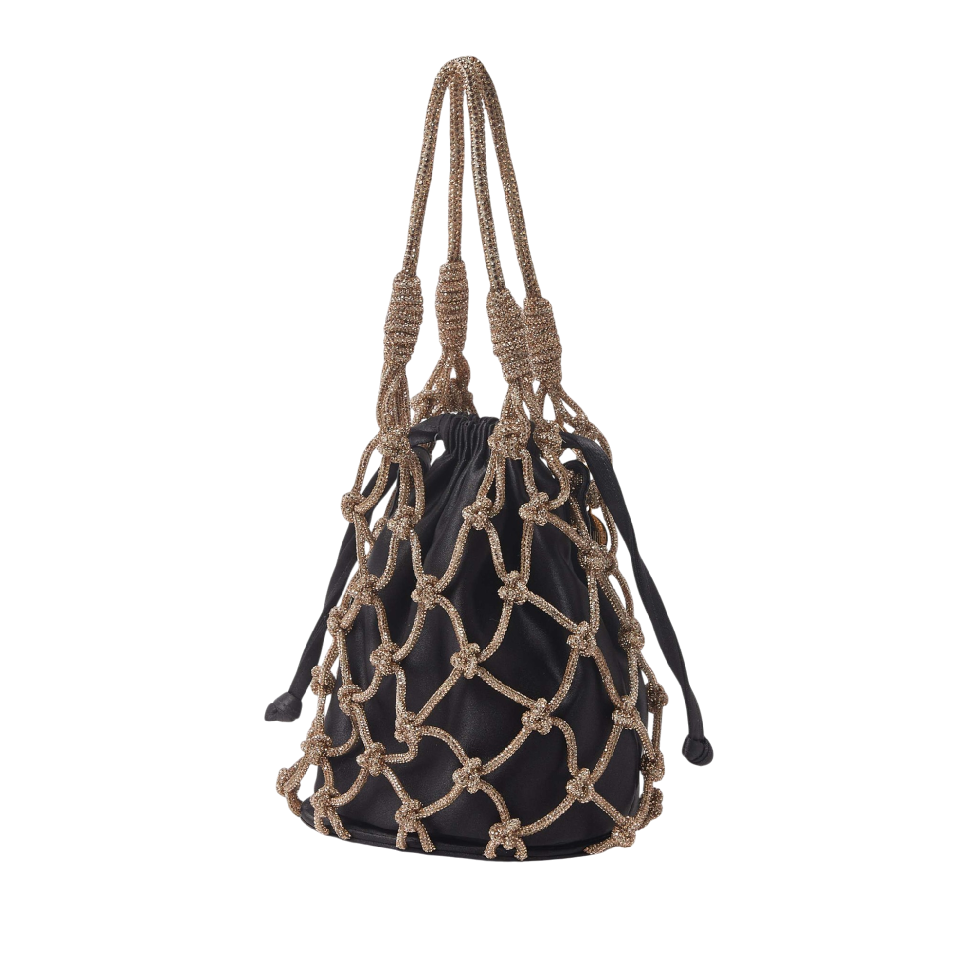 Sparkle Net Pouch Gold Black
