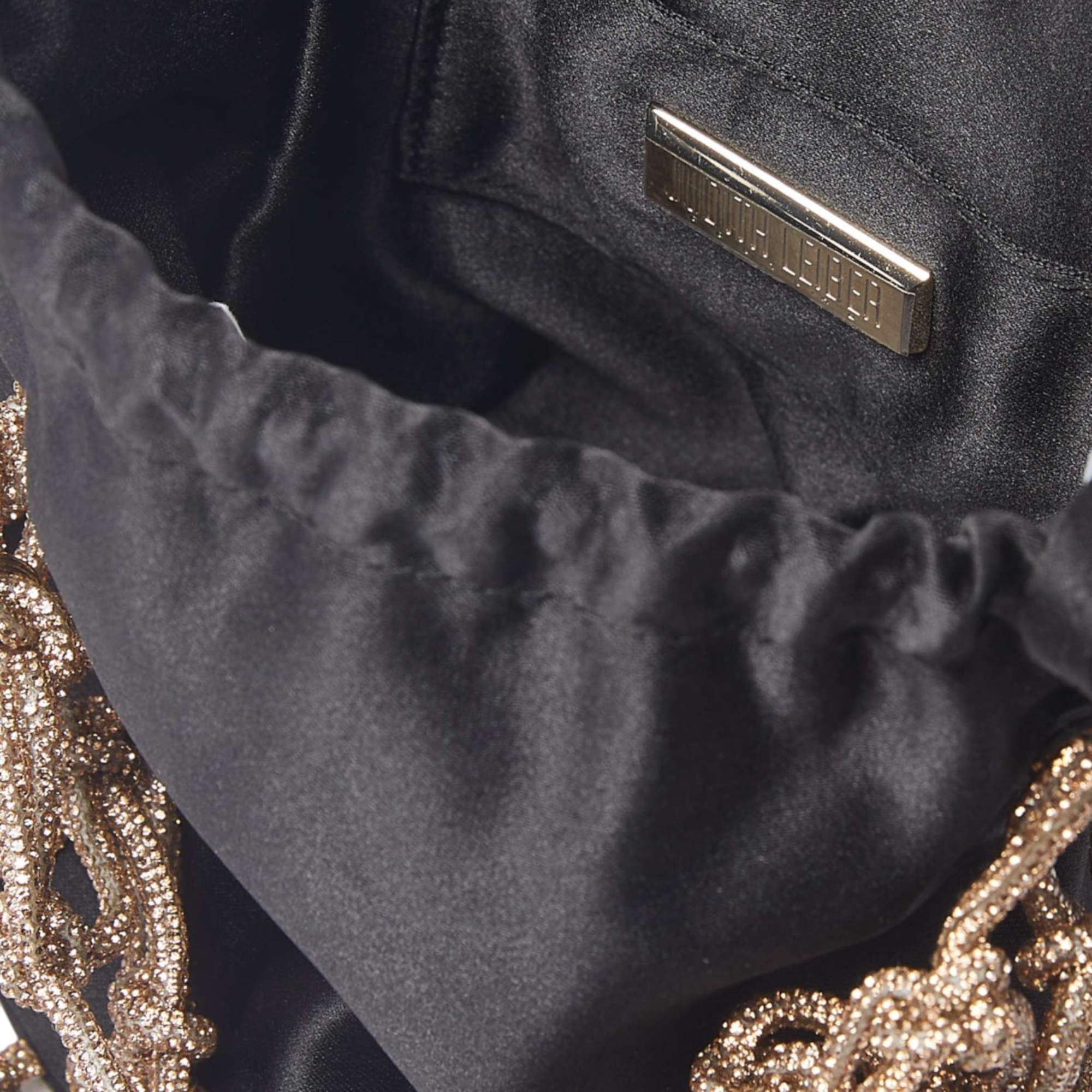 Sparkle Net Pouch Gold Black