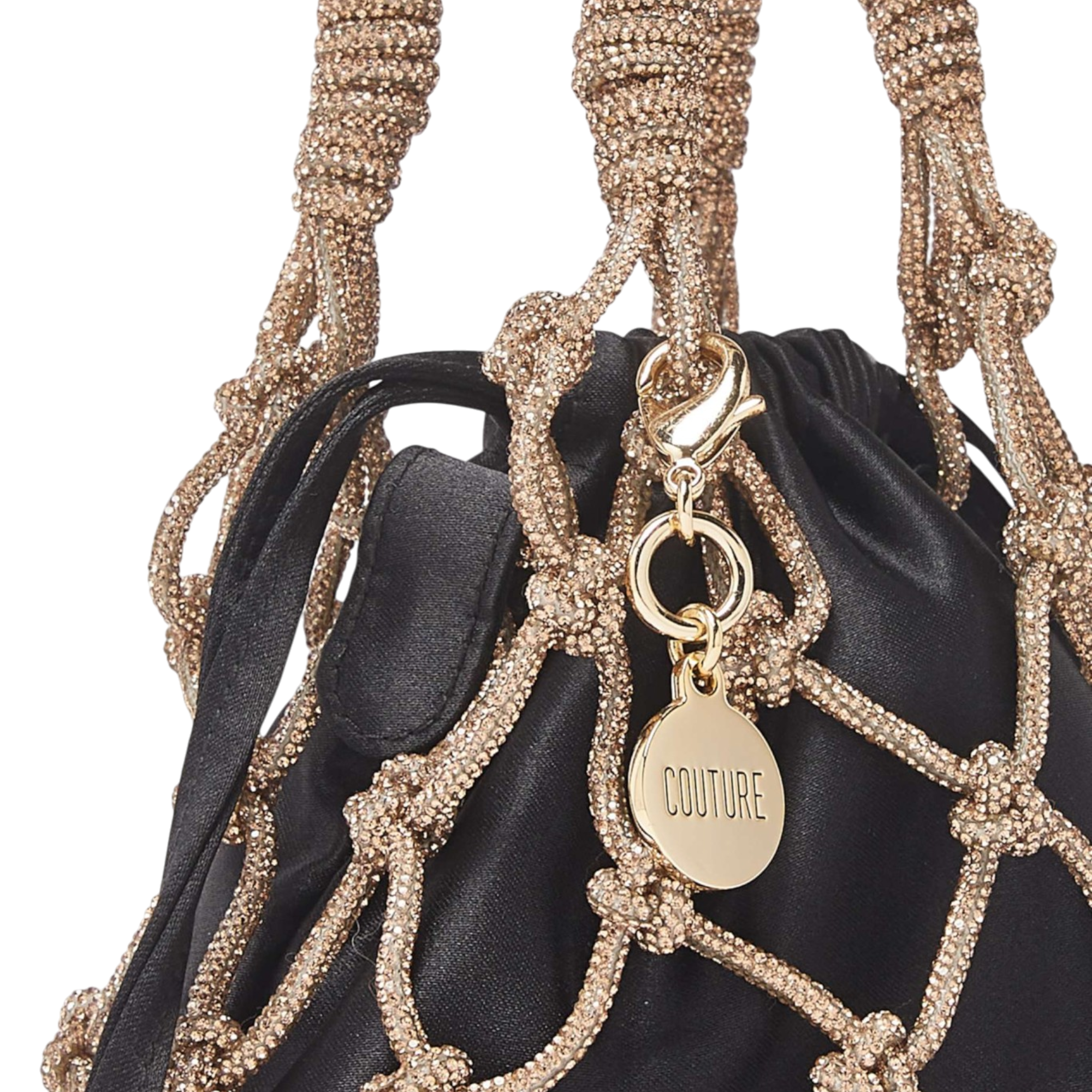 Sparkle Net Pouch Gold Black