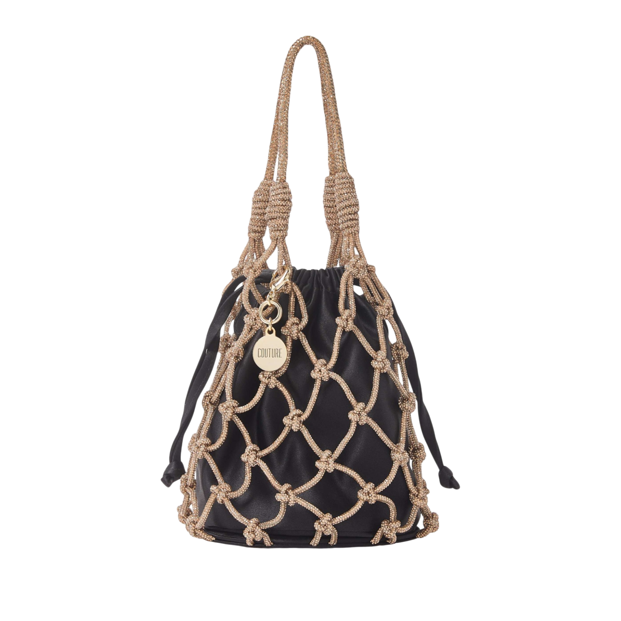 Sparkle Net Pouch Gold Black