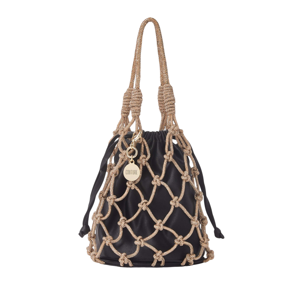 Sparkle Net Pouch Gold Black