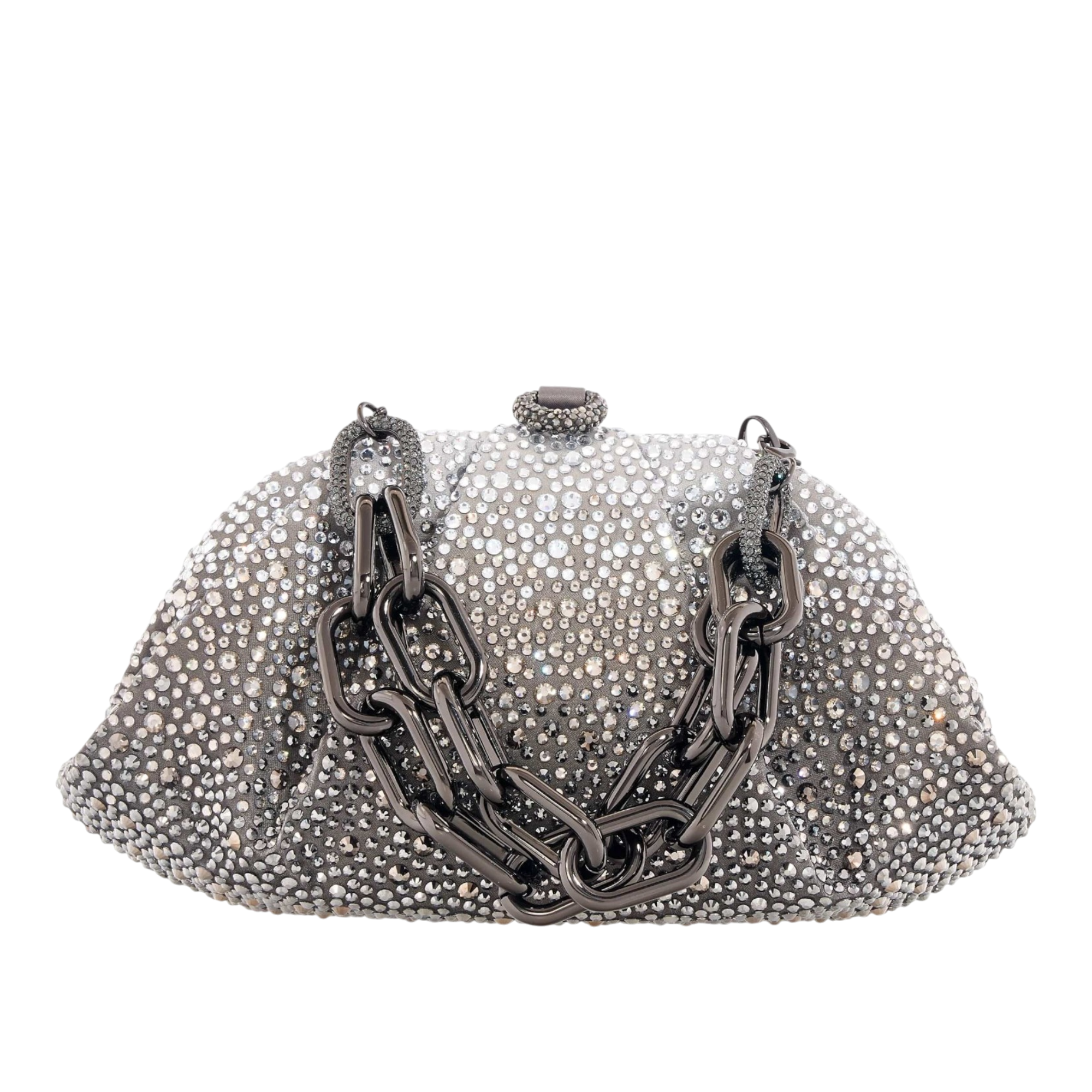 Gemma Crystal Embellished Chain Clutch Bag