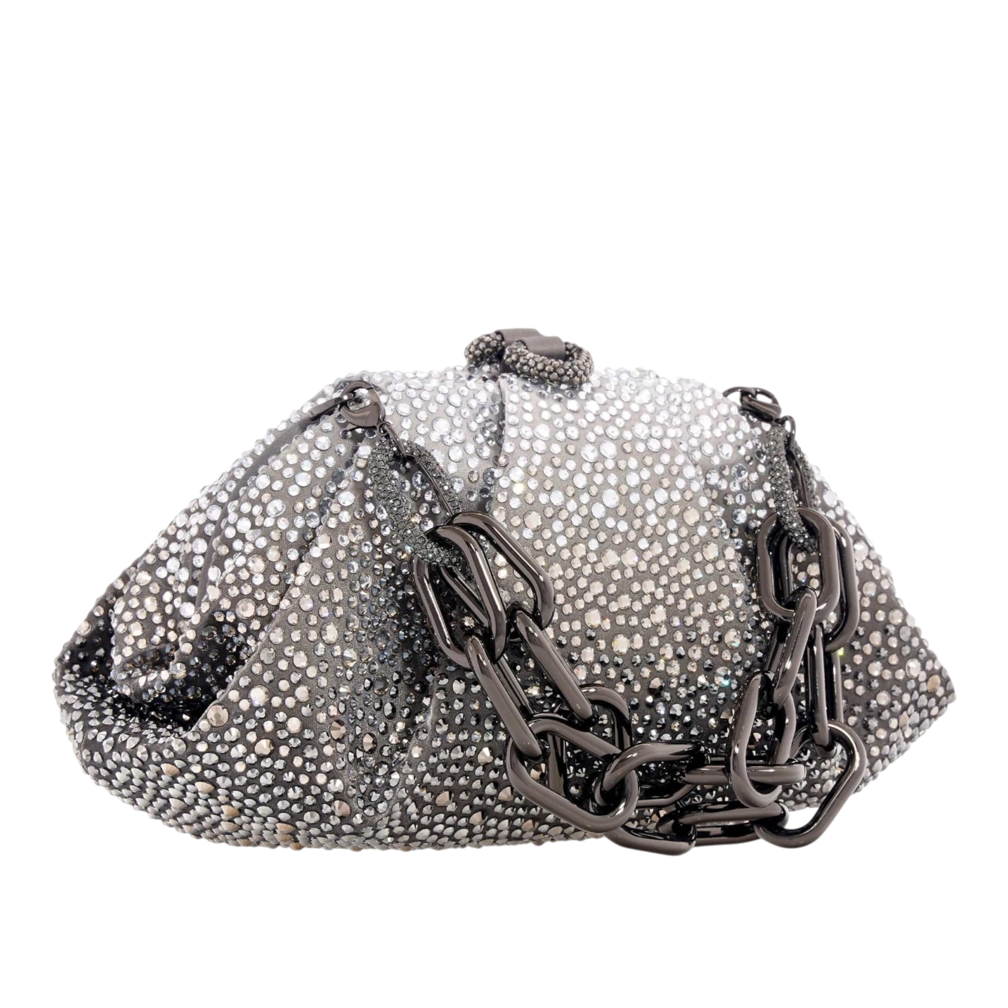 Gemma Crystal Embellished Chain Clutch Bag