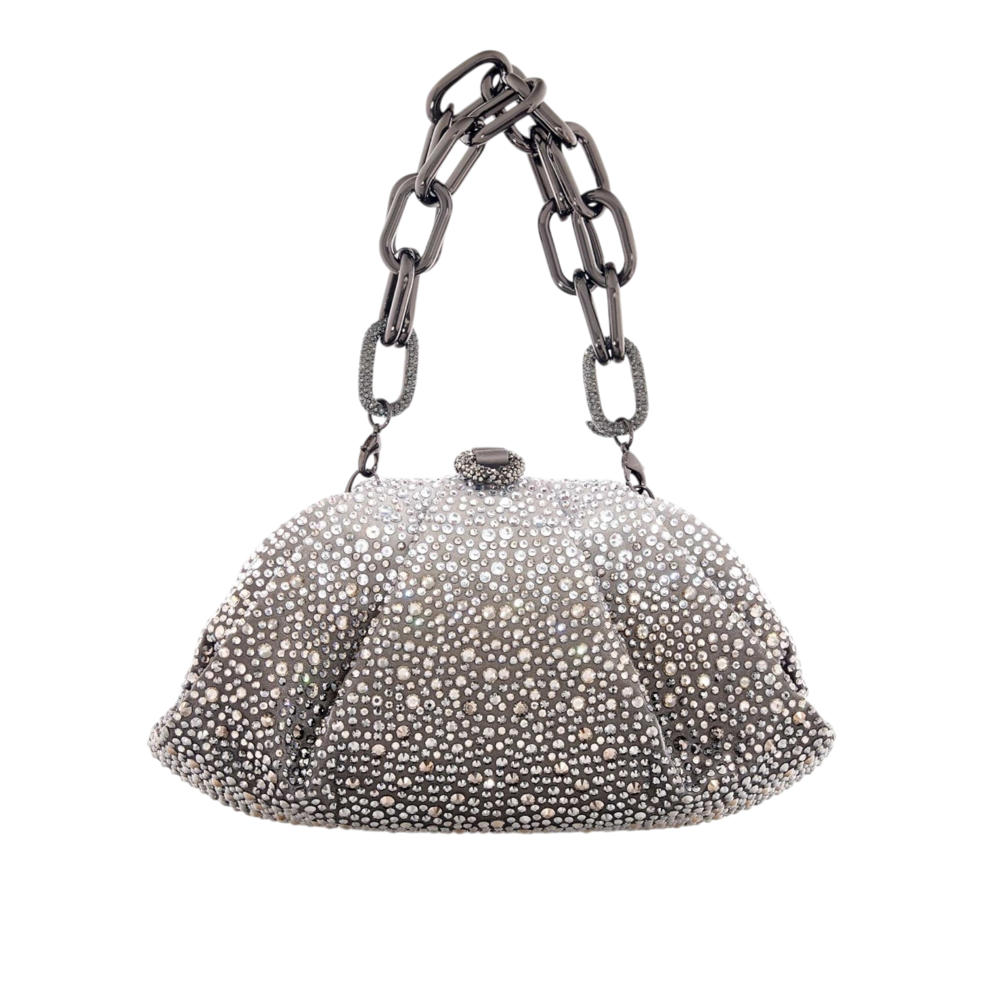 Gemma Crystal Embellished Chain Clutch Bag