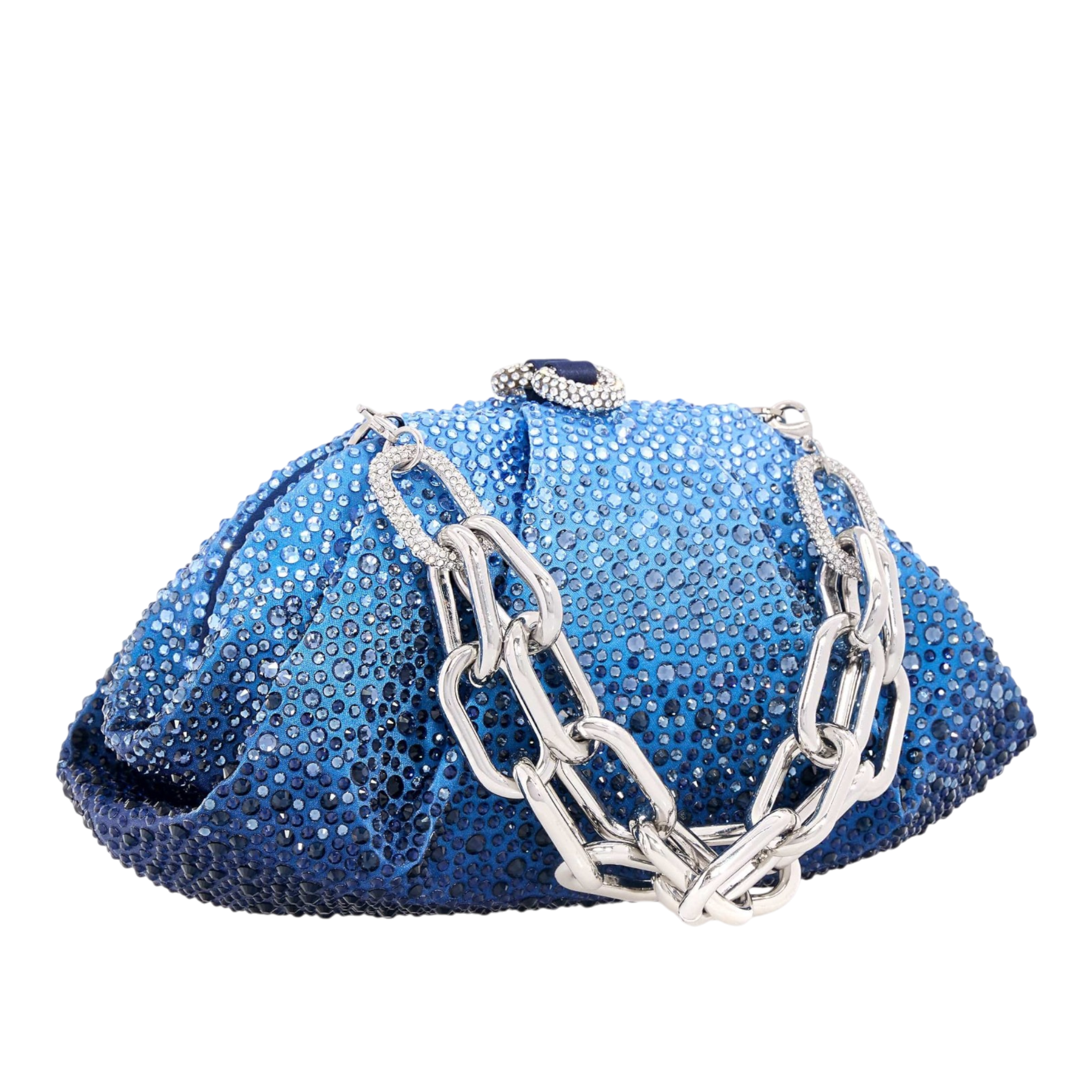Gemma Crystal Embellished Chain Clutch Bag