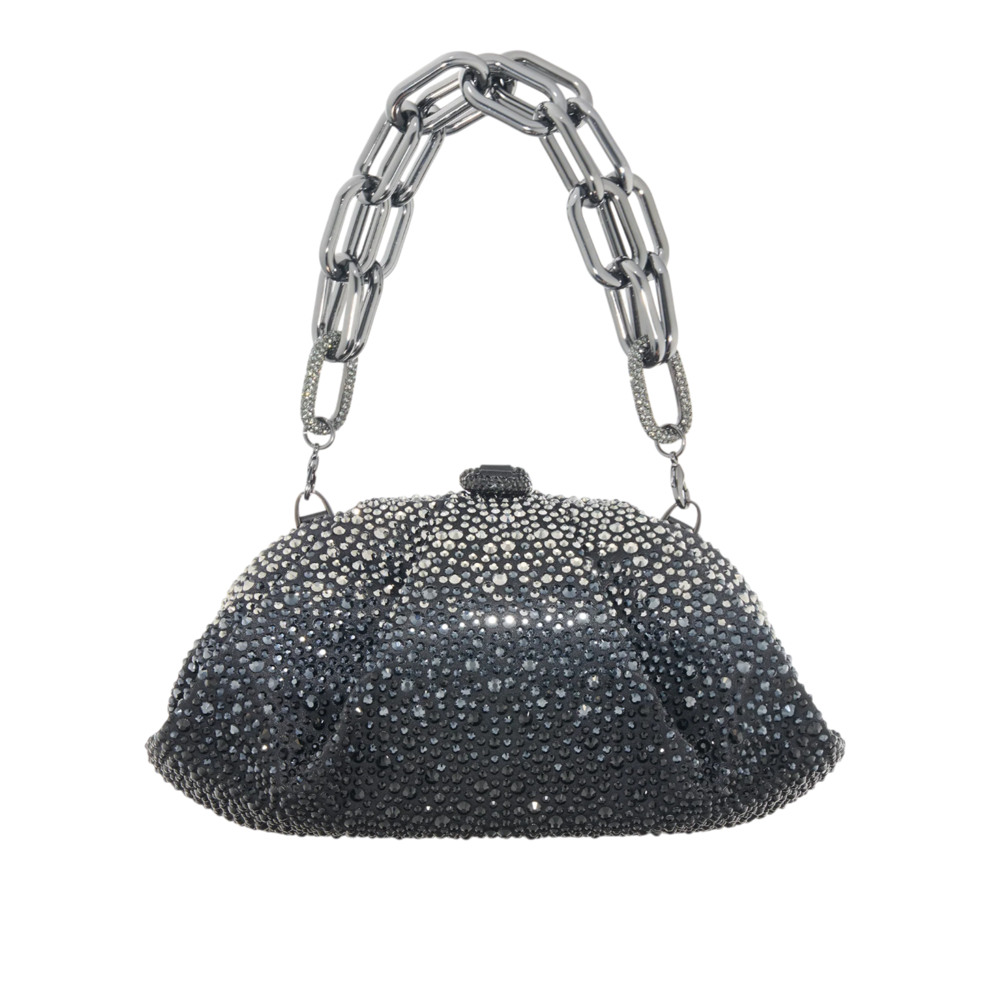Gemma Crystal Embellished Chain Clutch Bag