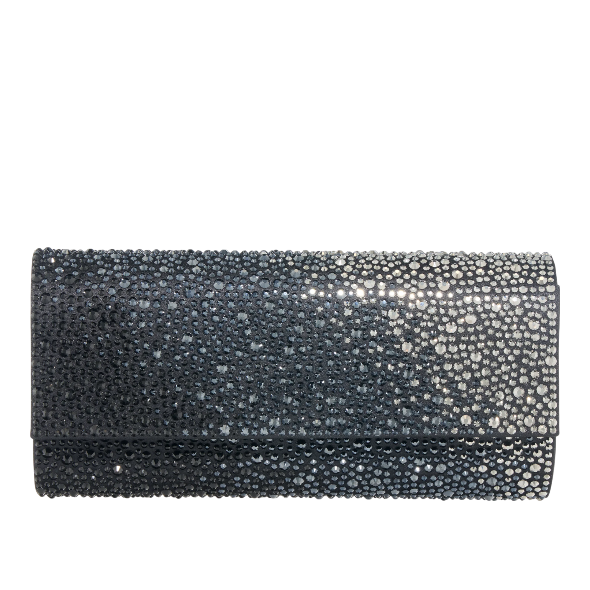 Perry Crystal Caviar Obsidian Clutch
