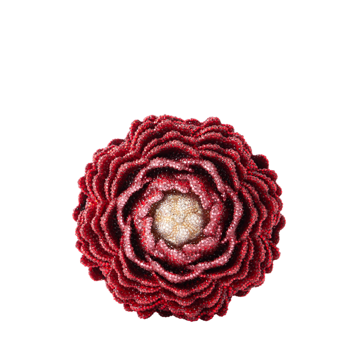 Peony Flame Crystal Minaudière