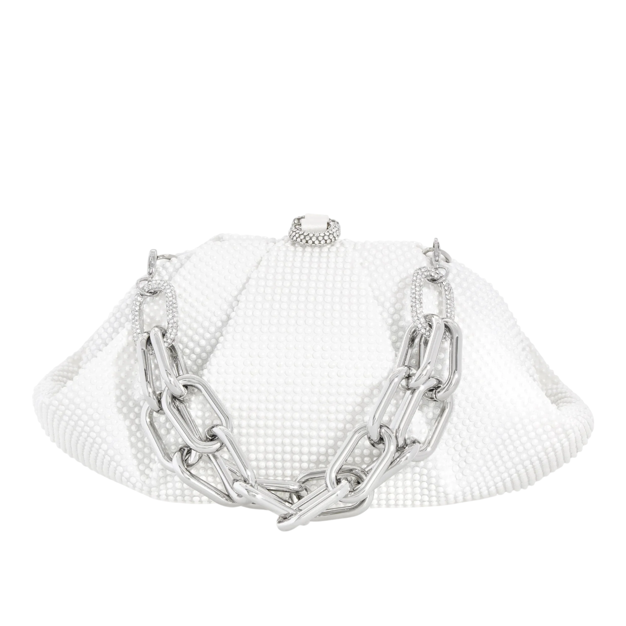 Gemma Full Bead Pearl Chain Clutch Bag