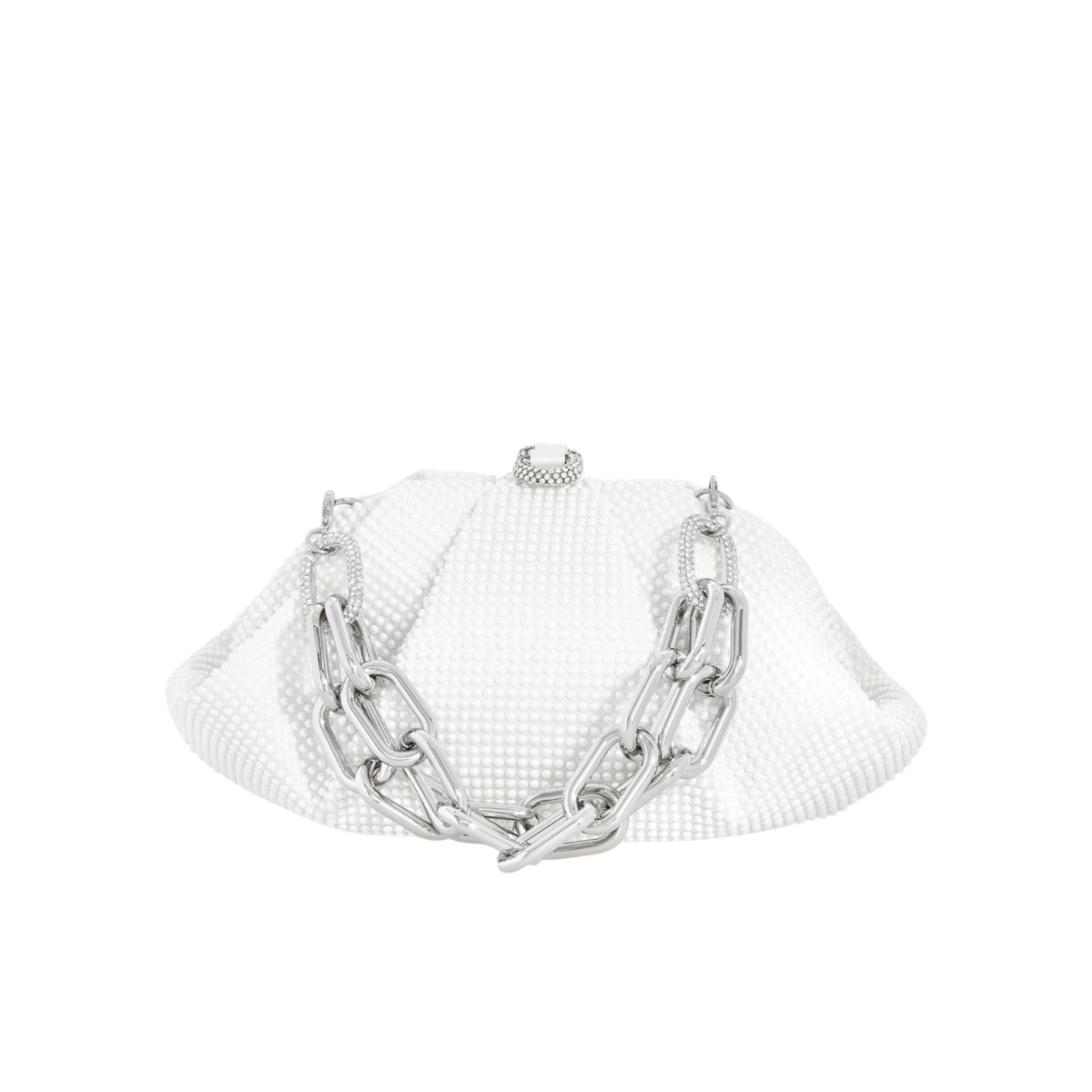 Gemma Full Bead Pearl Chain Clutch Bag