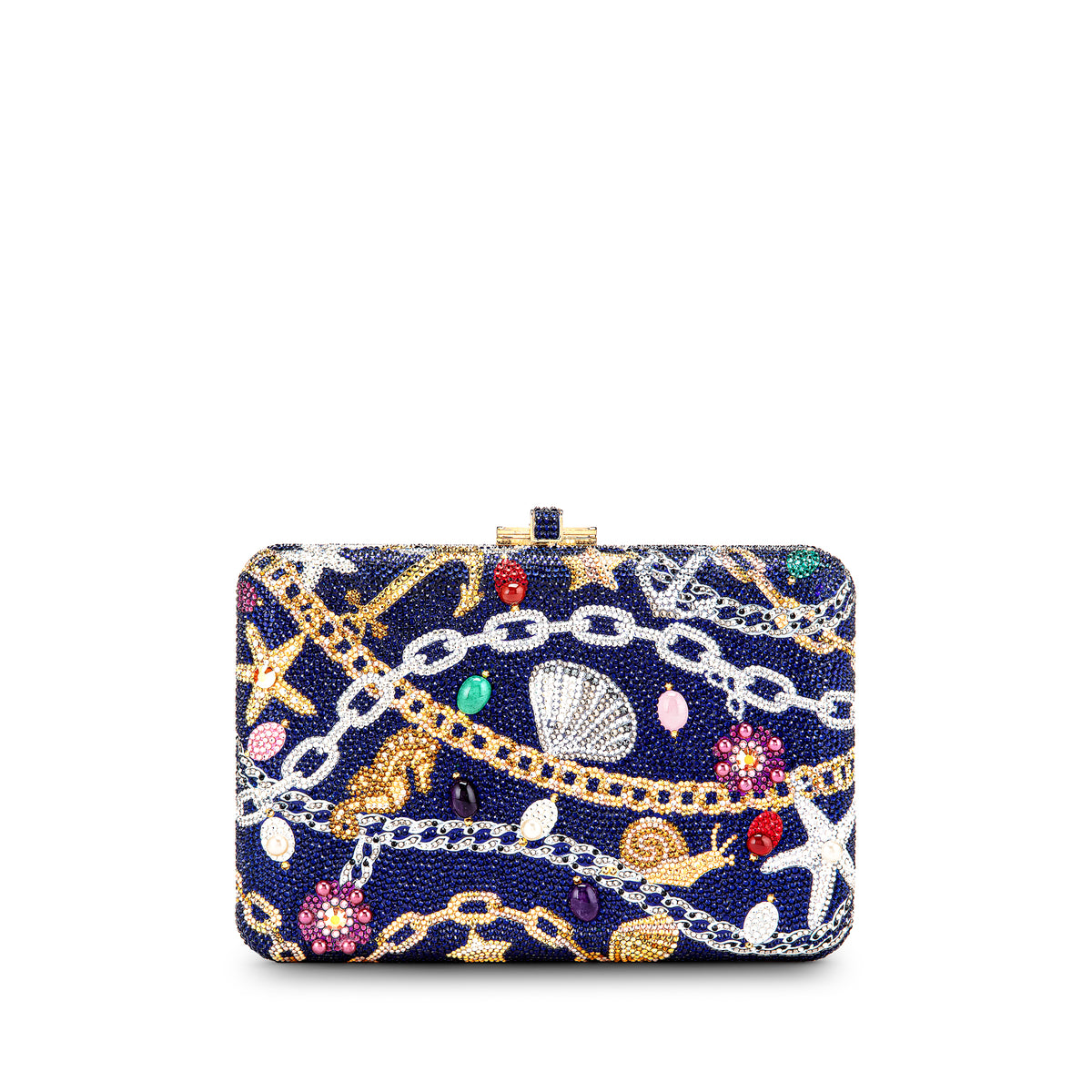Nautical Chains Crystal Slim Slide Clutch
