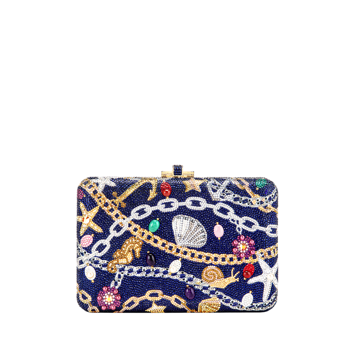Nautical Chains Crystal Slim Slide Clutch