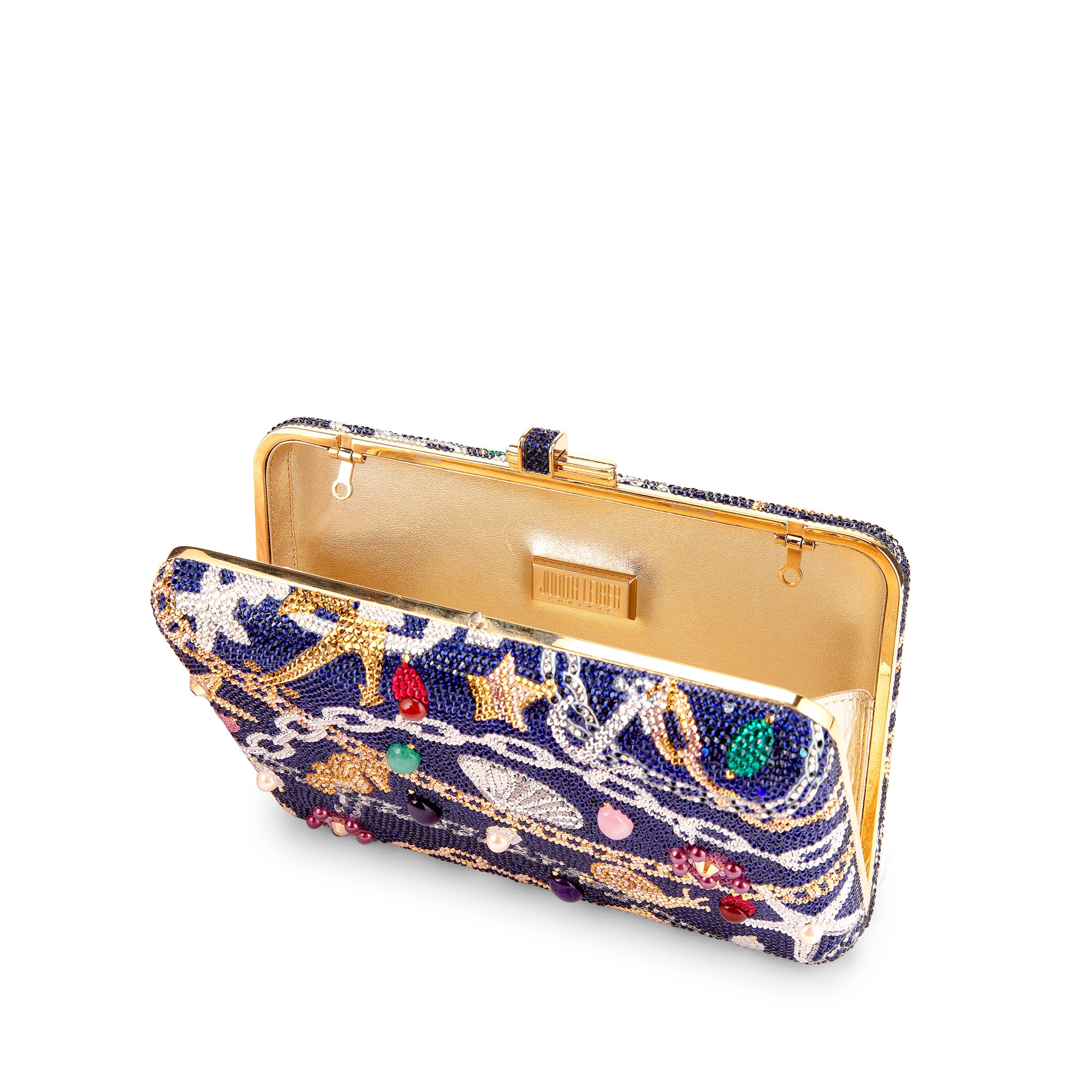 Nautical Chains Crystal Slim Slide Clutch