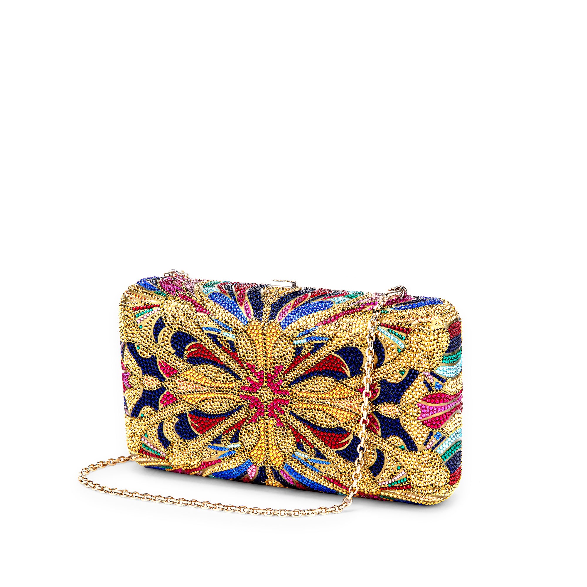 Lantern Tile Crystal Smooth Rectangle Clutch