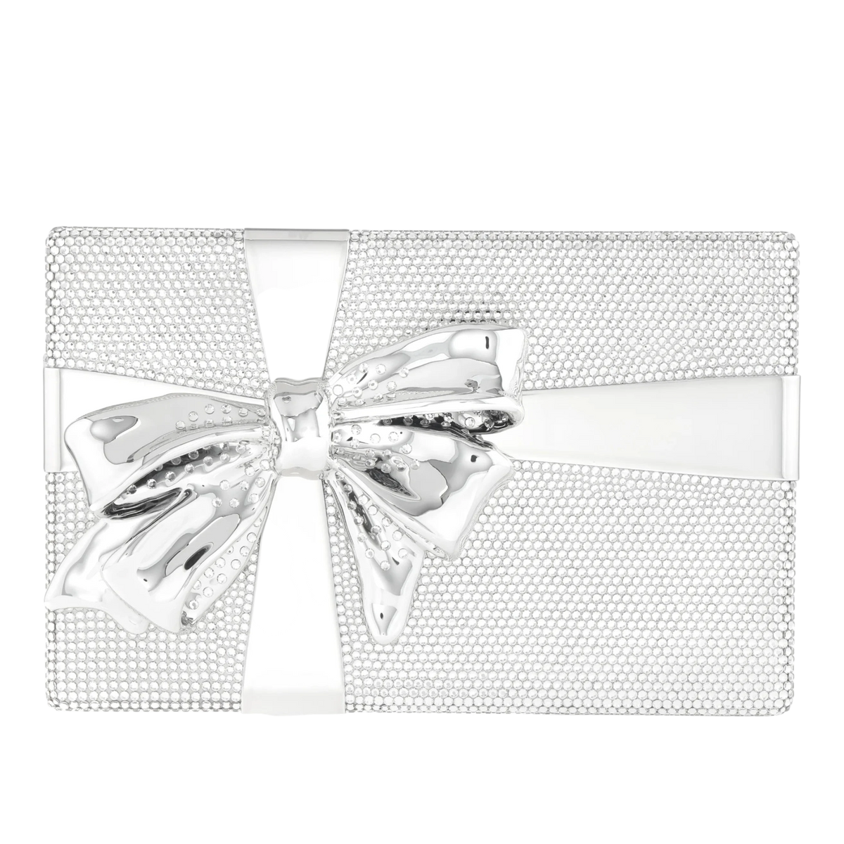 Gift Box Surprise Silver Clutch