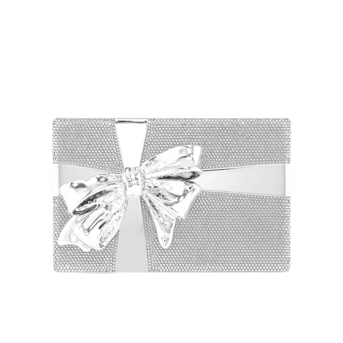 Gift Box Surprise Silver Clutch