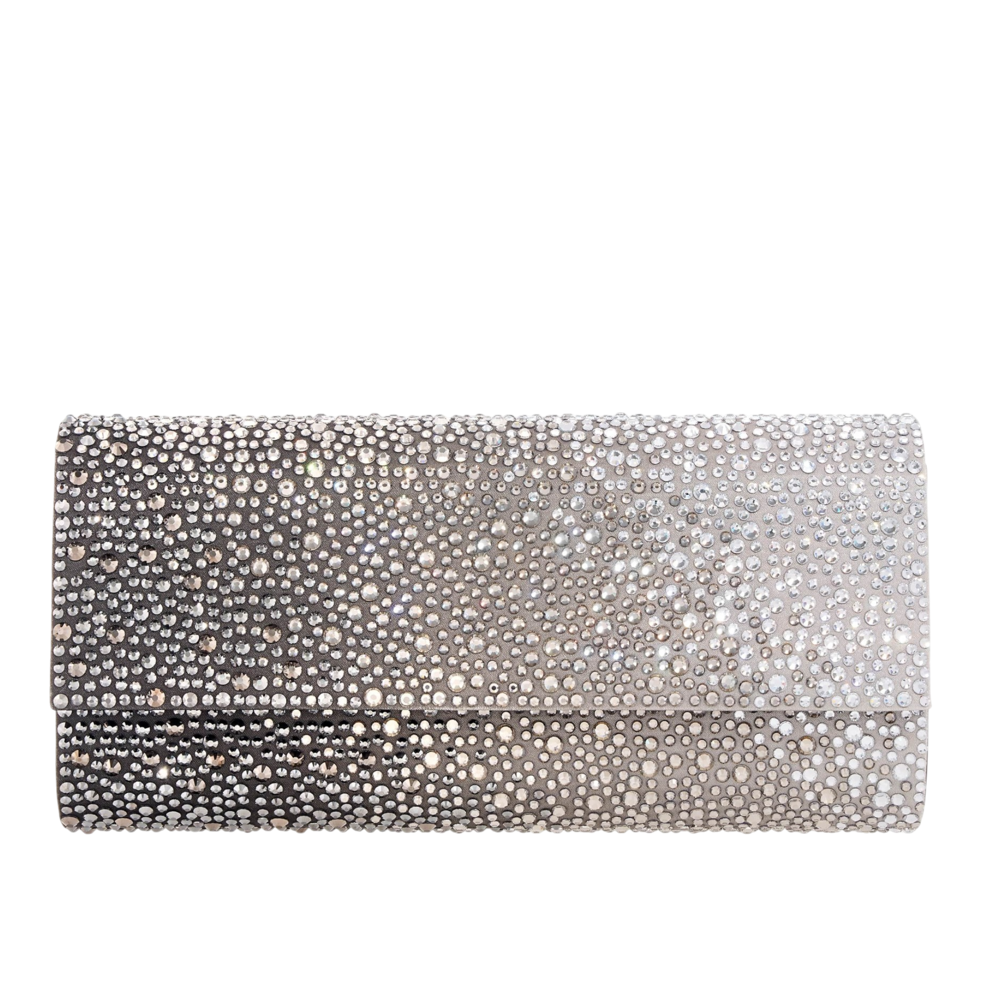 Perry Crystal Caviar Platinum Clutch