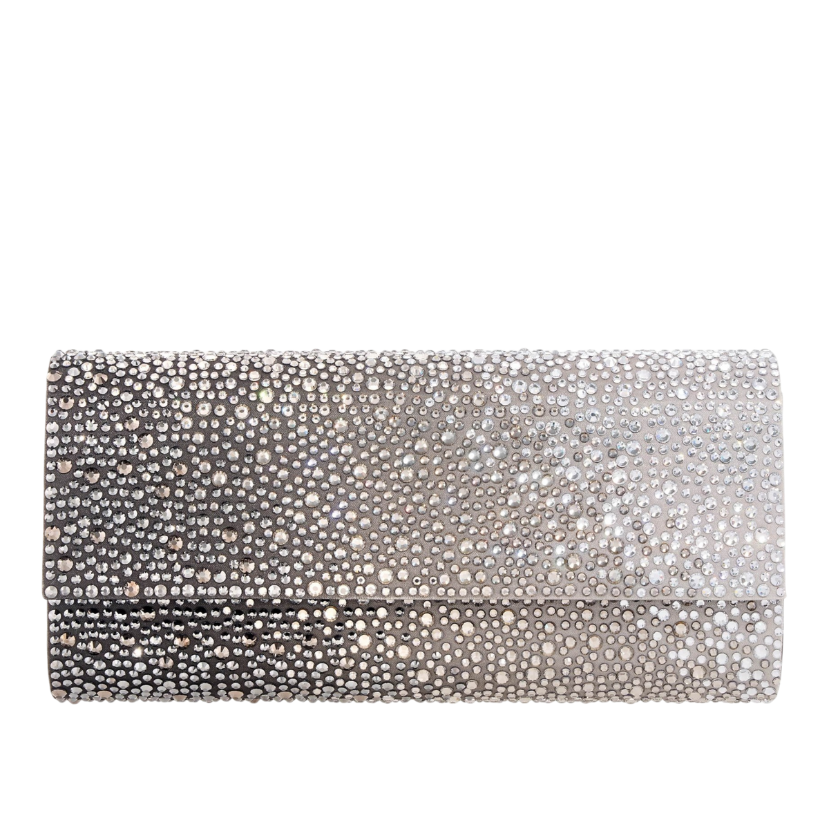 Perry Crystal Caviar Platinum Clutch