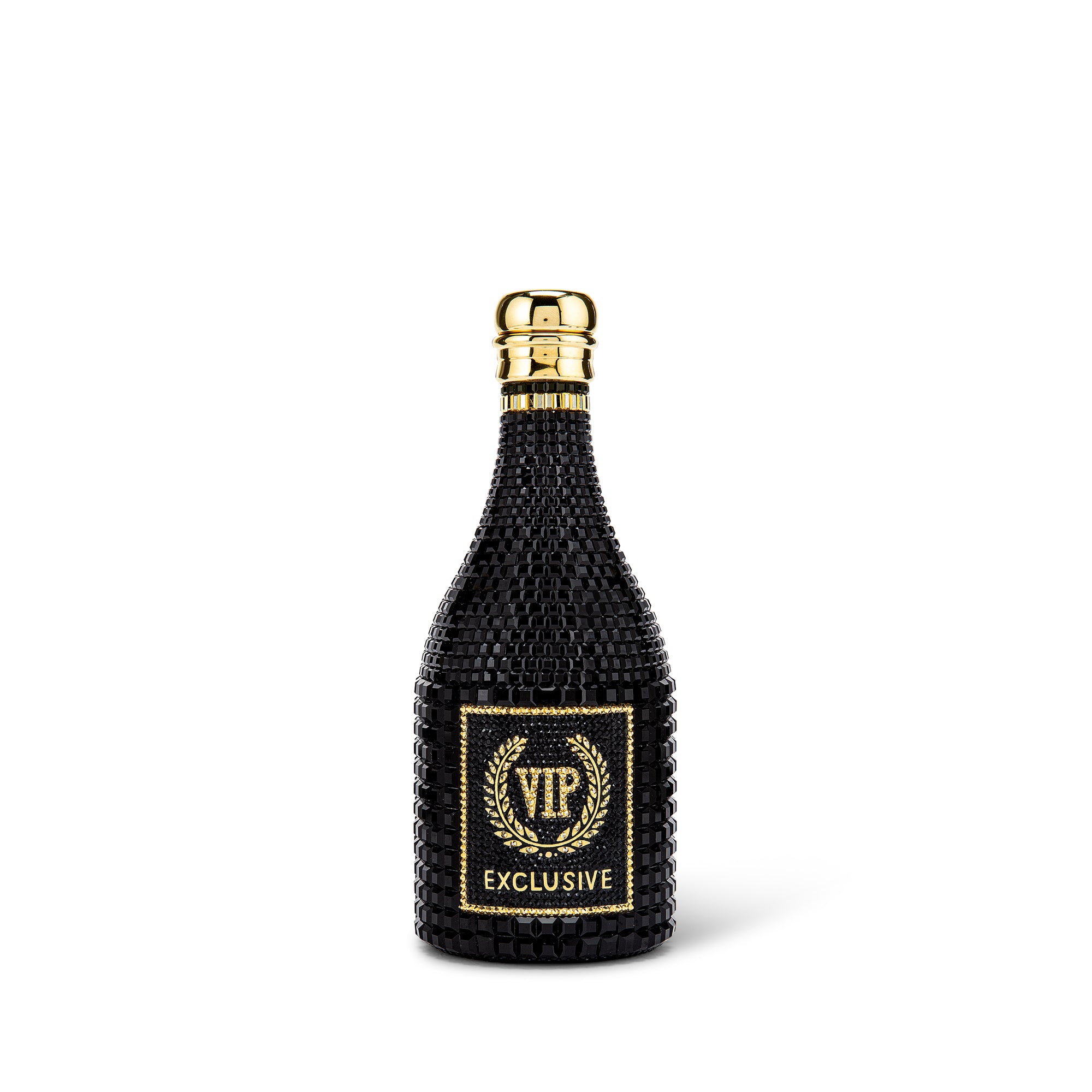 VIP Champagne Bottle Crystal Minaudiere Clutch