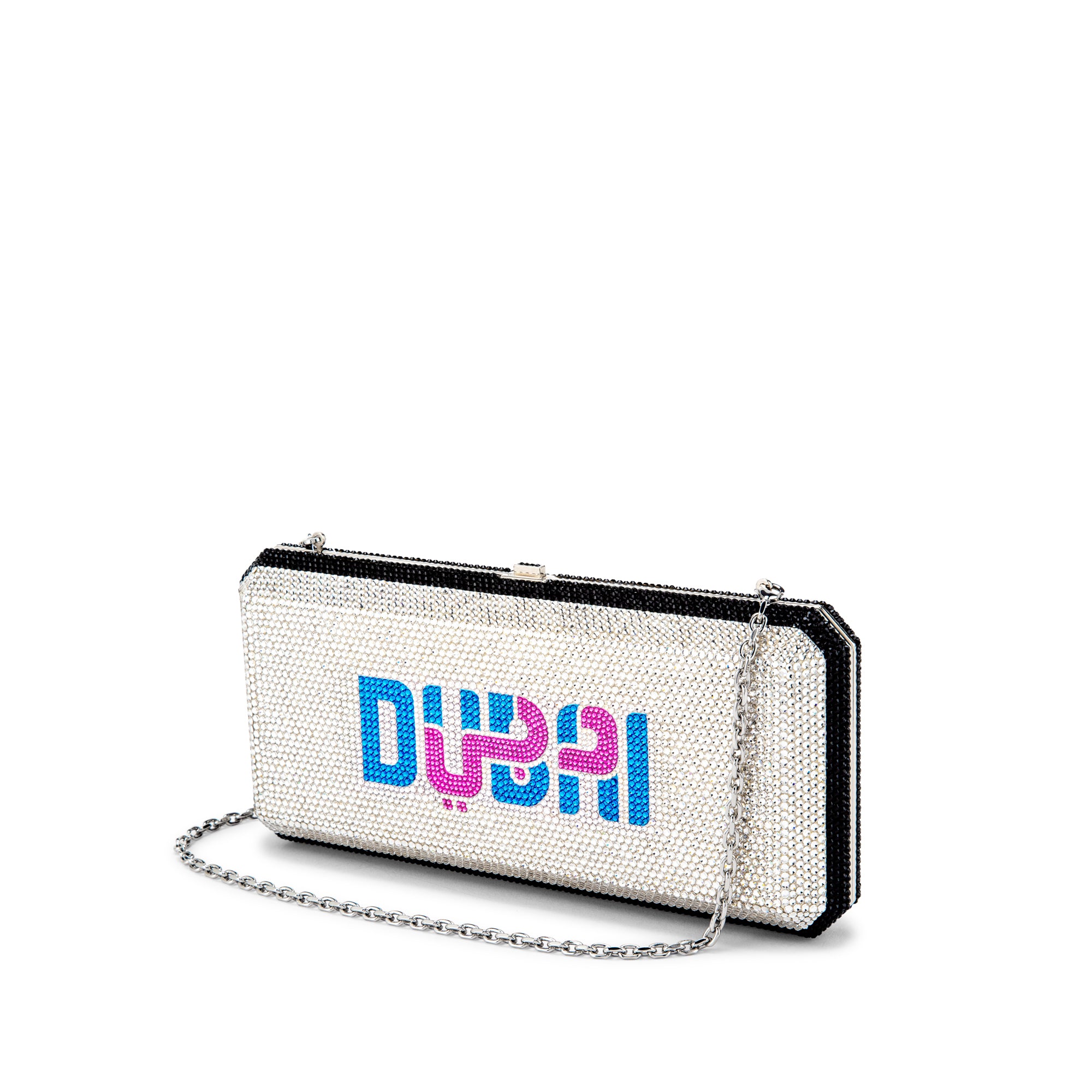 Dubai Crystal Slim Rectangle Clutch