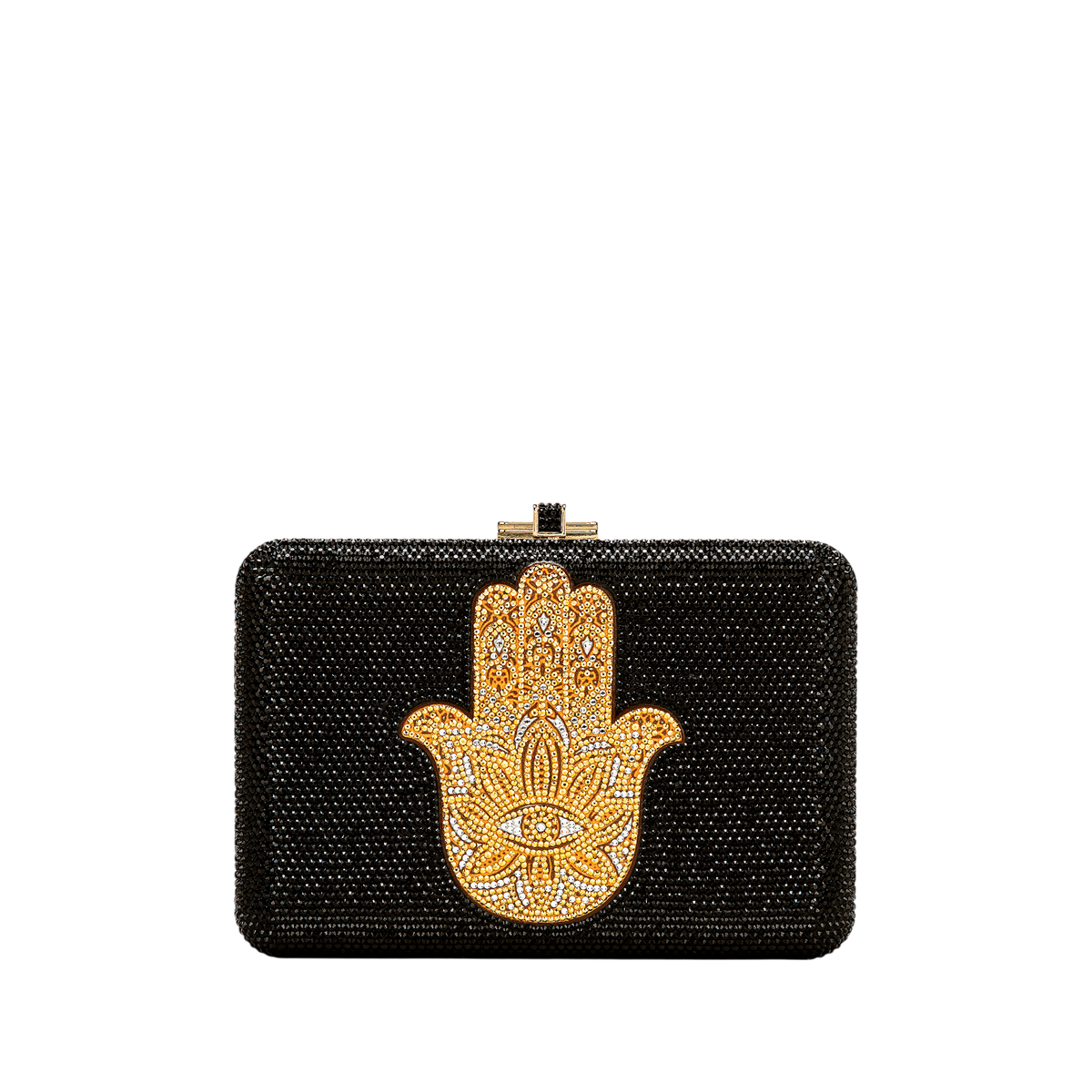 Hamsa Crystal Minaudière Clutch