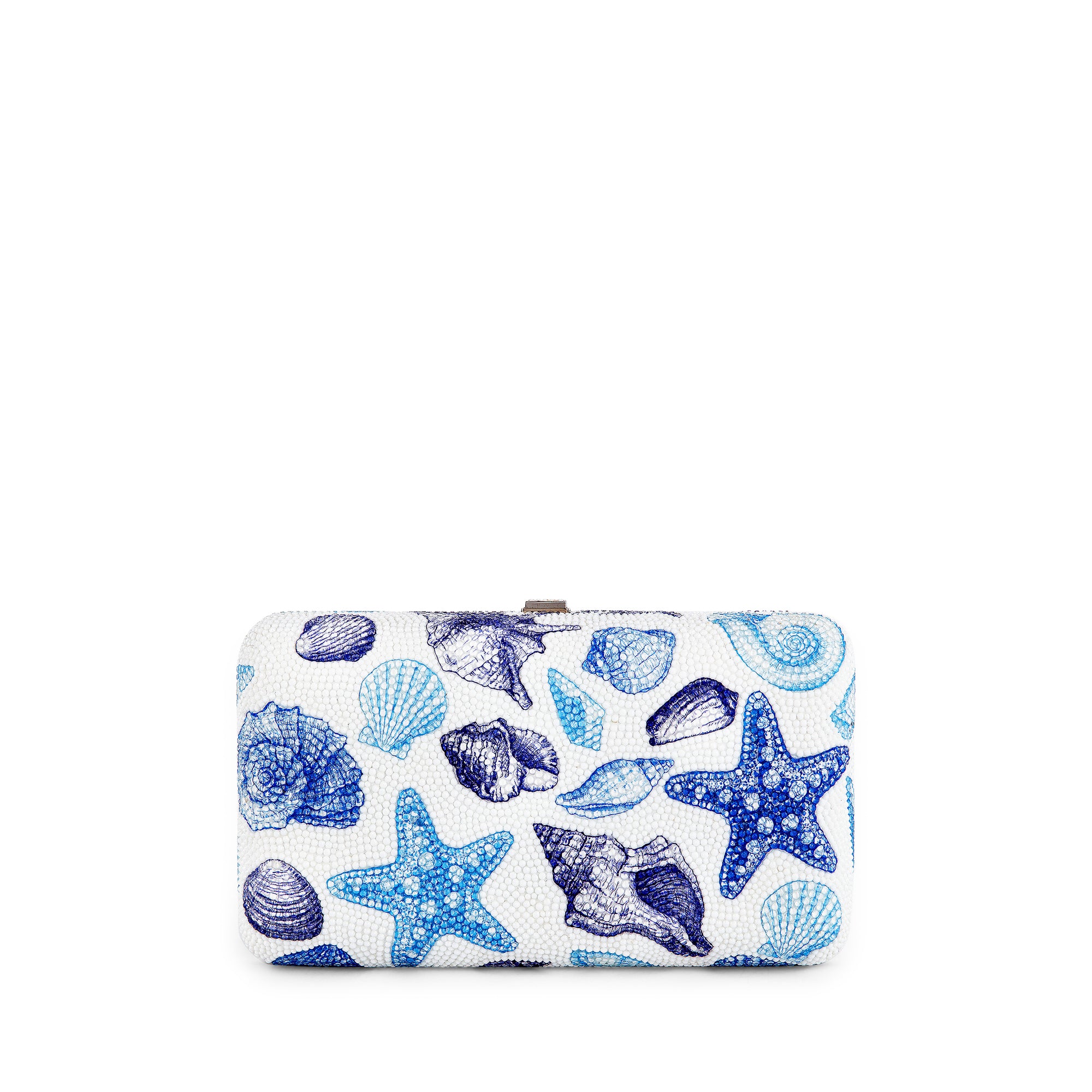Seashell Crystal Smooth Rectangle Clutch