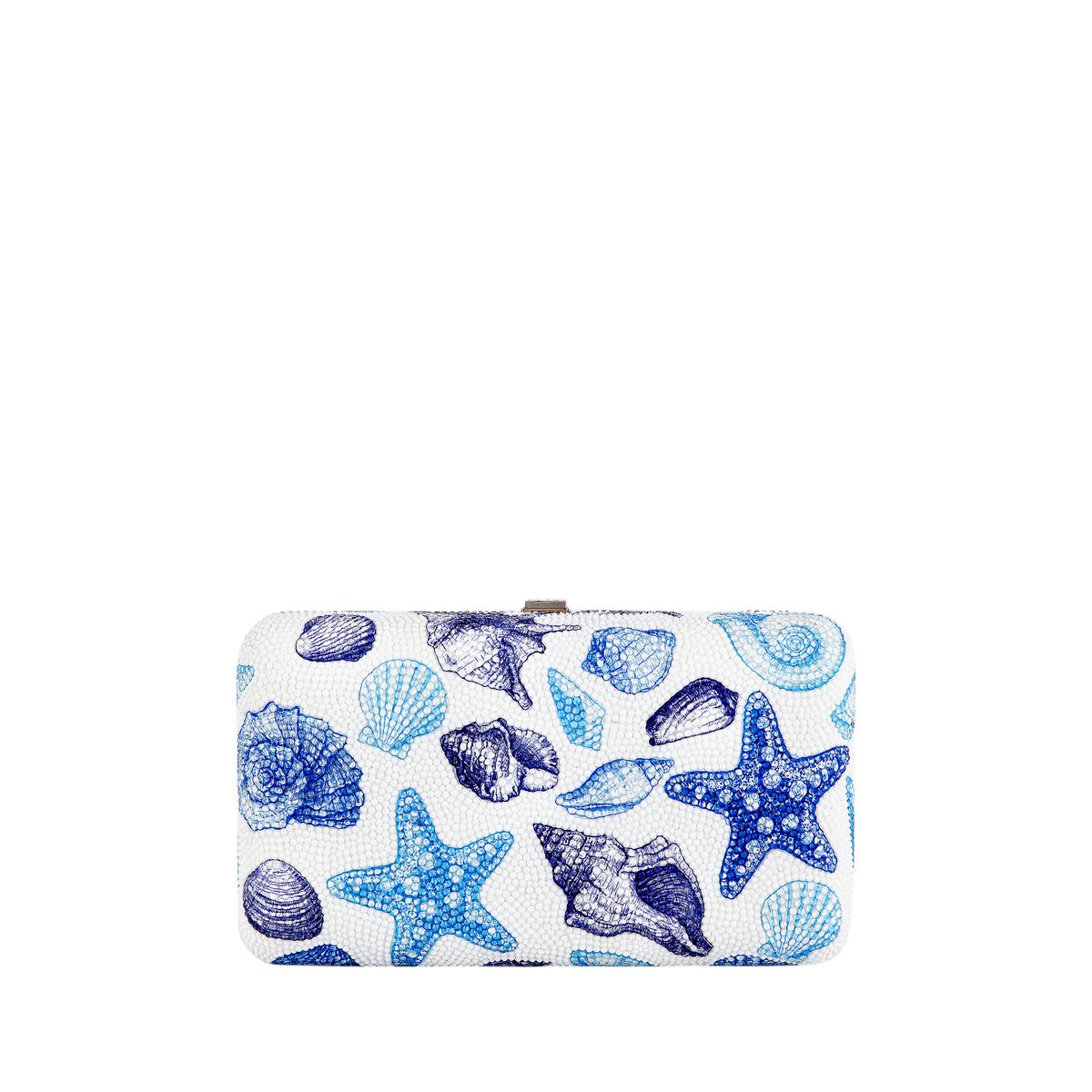 Seashell Crystal Smooth Rectangle Clutch