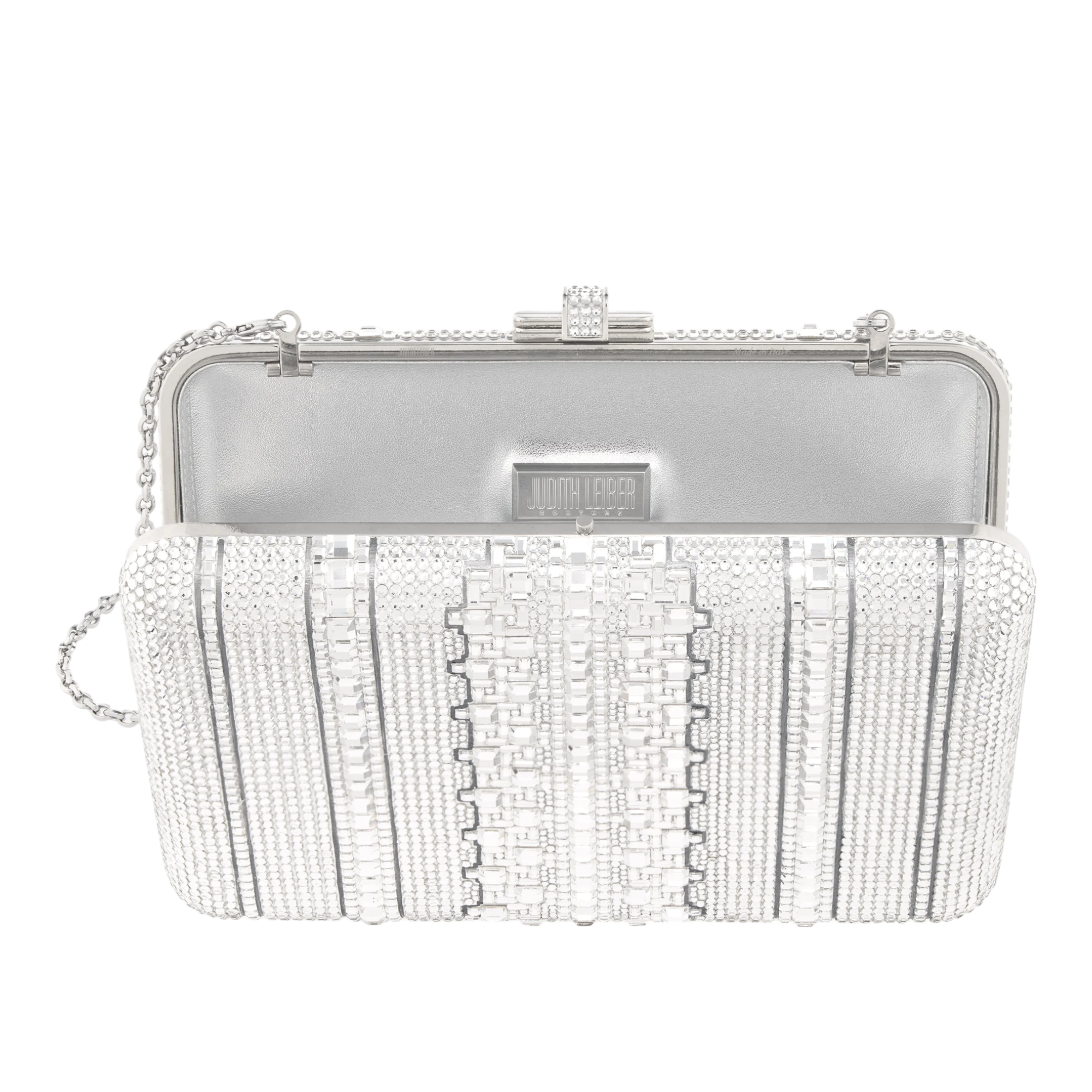 Slim Slide Crystal Embellished Clutch Bag