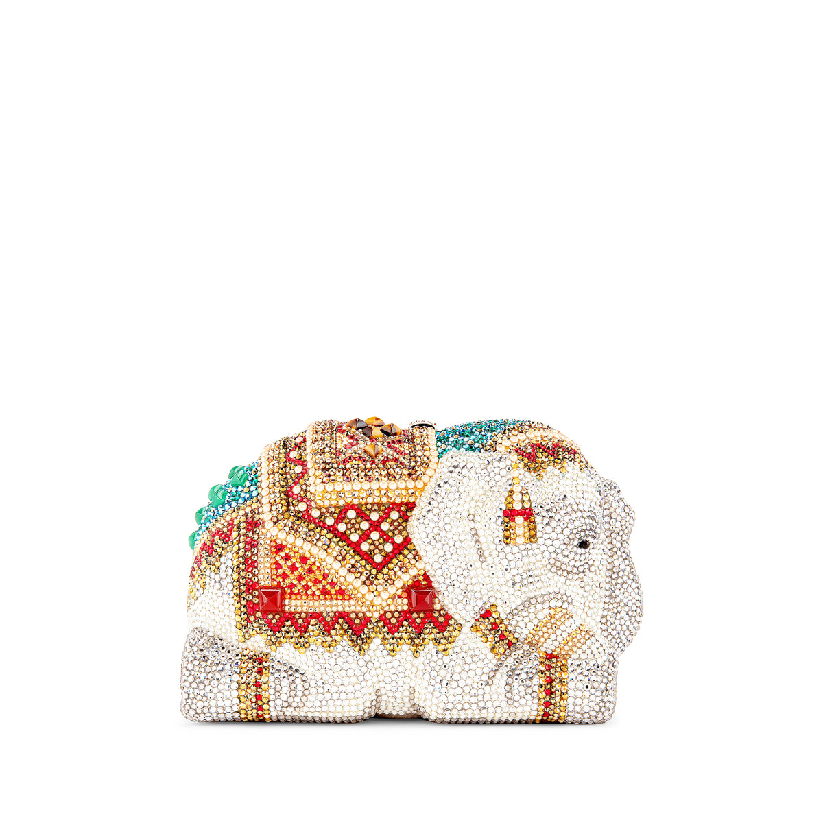 Elephant Crystal Minaudiere Clutch