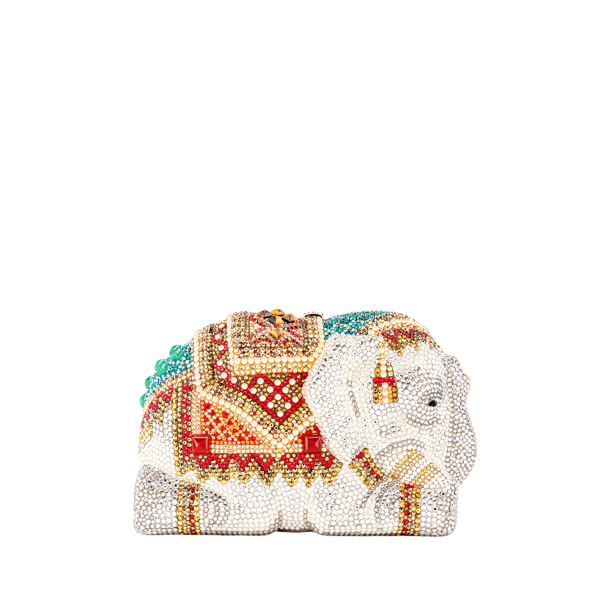 Elephant Crystal Minaudière Clutch