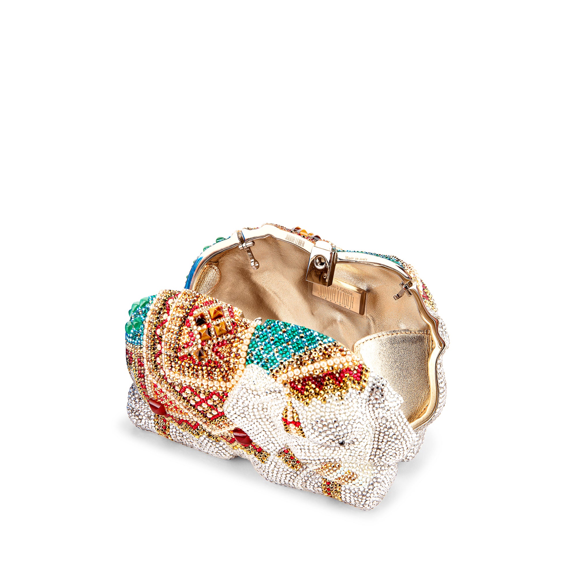 Elephant Crystal Minaudiere Clutch