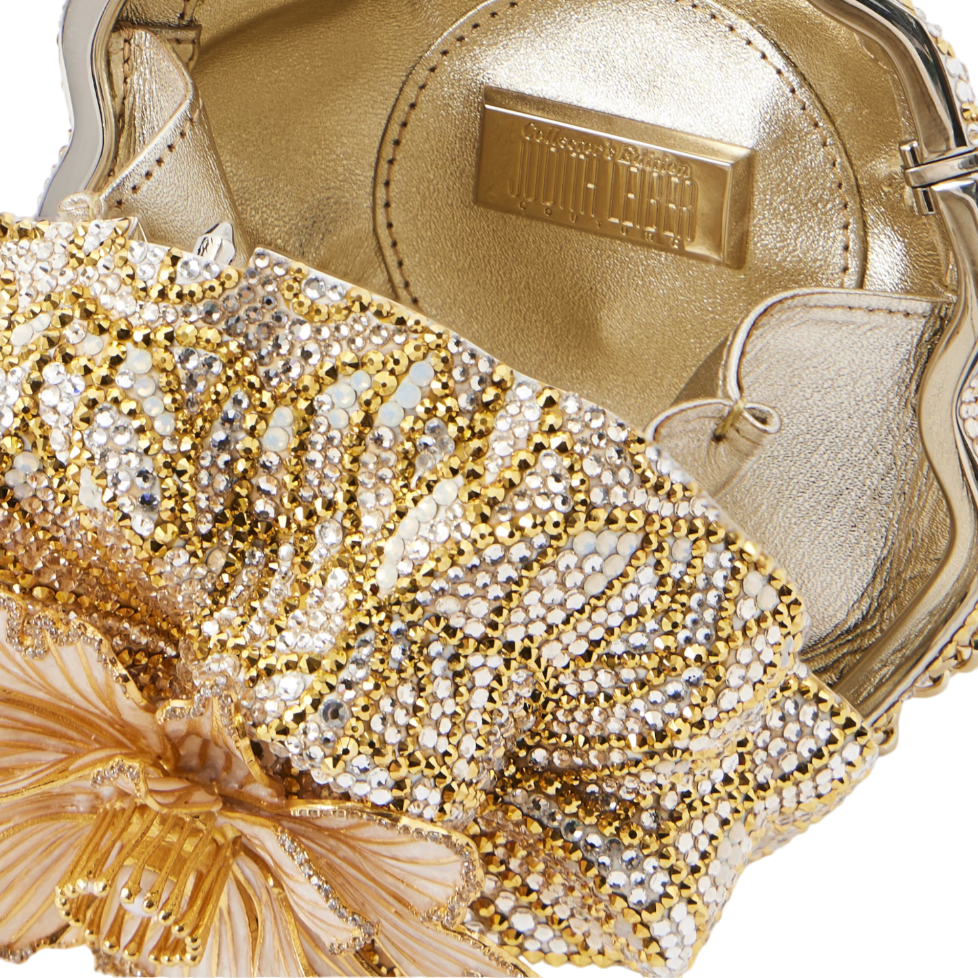 Magnolia Crystal Flower Clutch Bag
