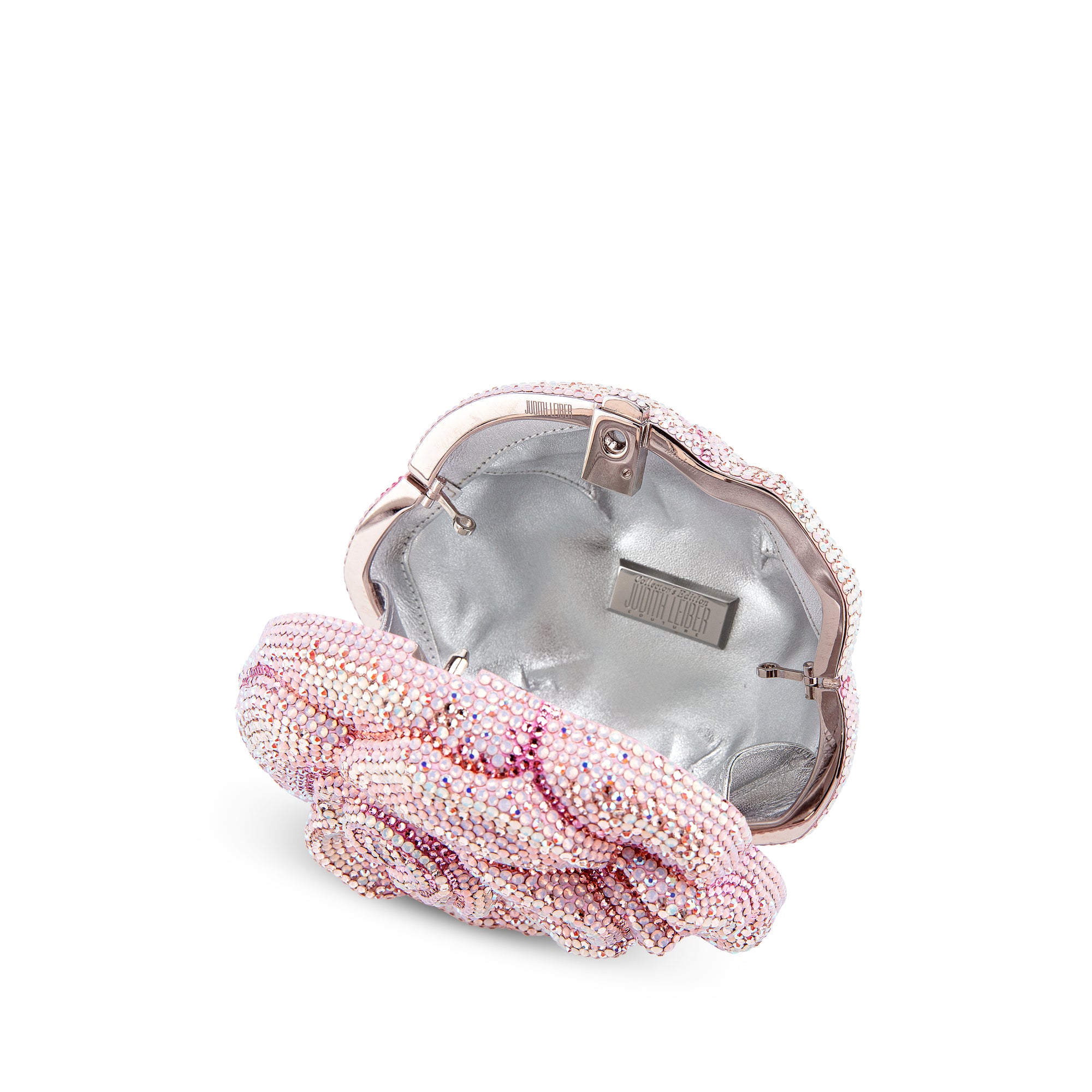 Rose Crystal Minaudiere Clutch