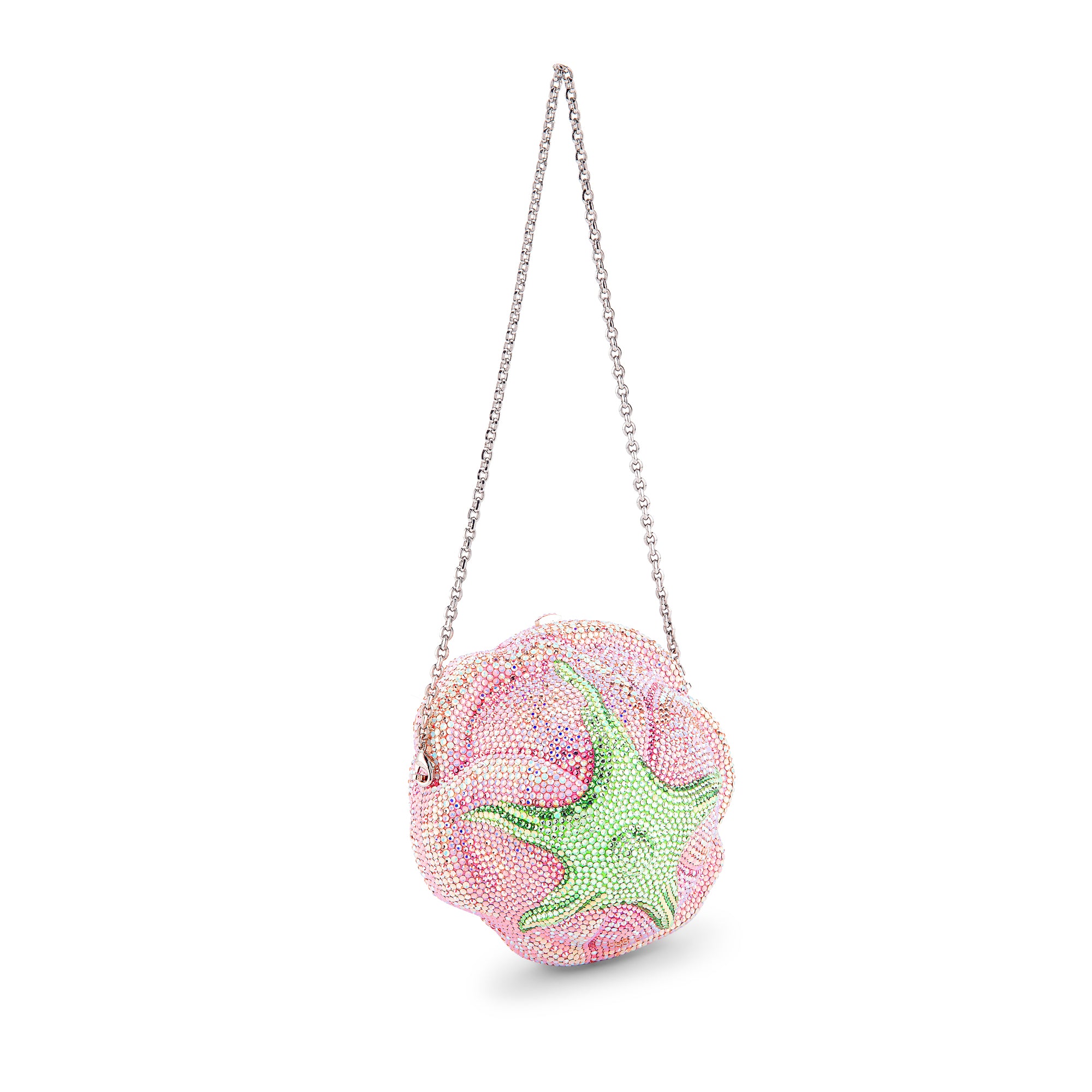Rose Crystal Minaudiere Clutch