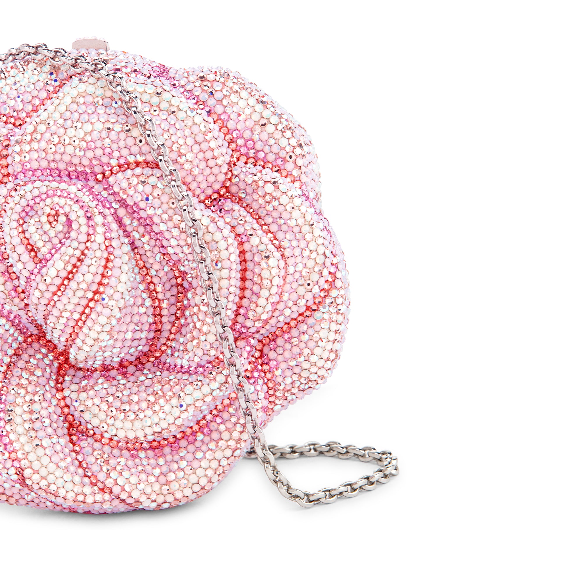 Rose Crystal Minaudiere Clutch